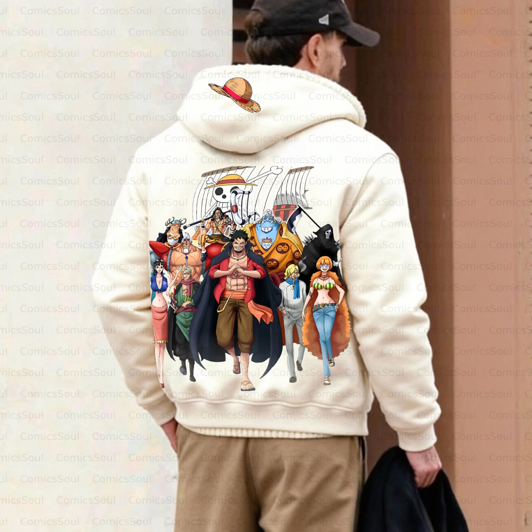 Unisex Graphic Streetwear Vintage Zipper Cardigan Plush Hoodie