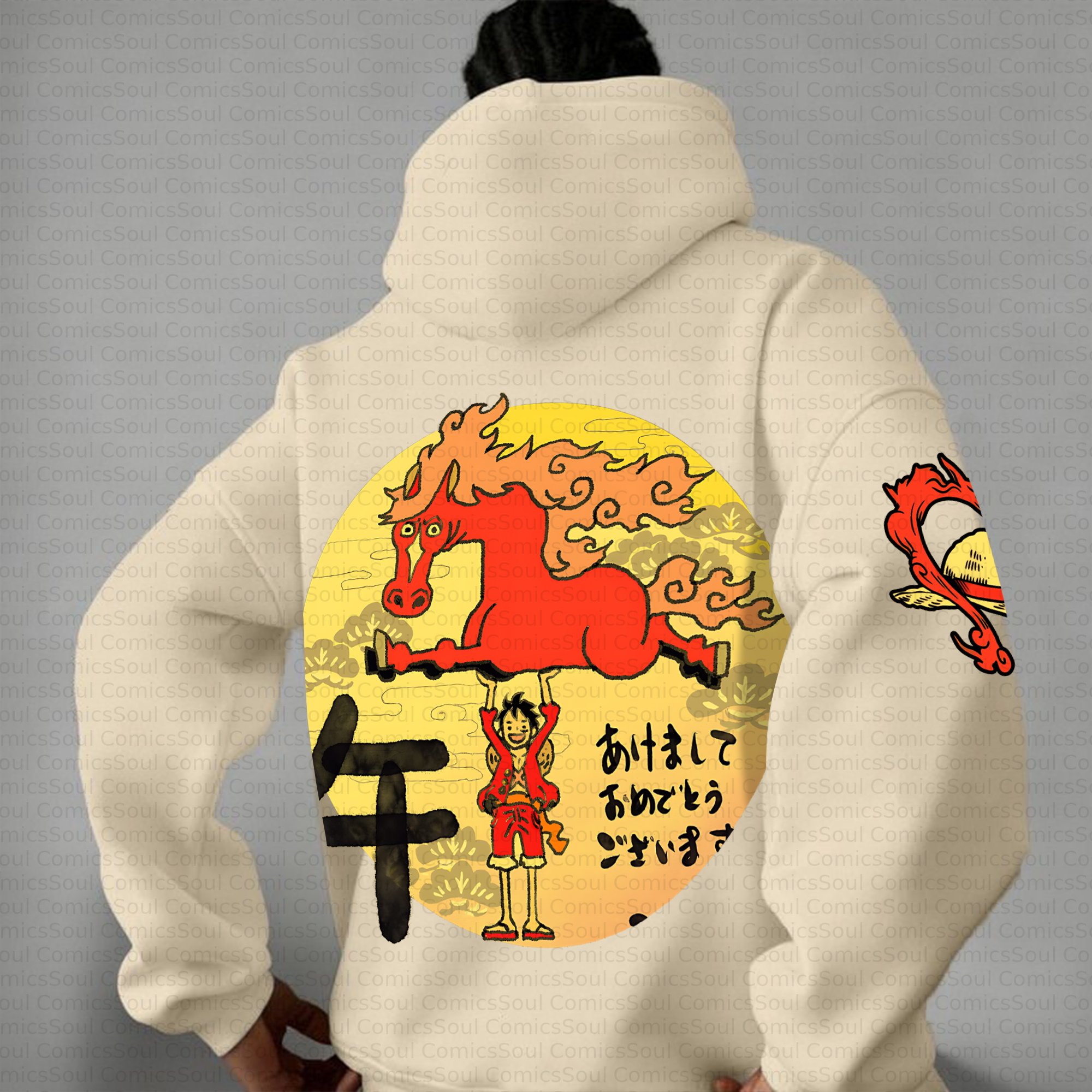 Plus Velvet Unisex Anime Graphic Streetwear Vintage Hoodie
