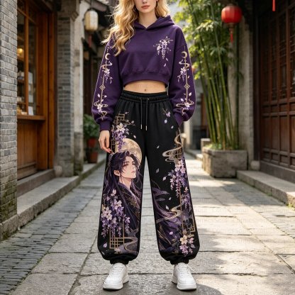The Apothecary Diaries Cropped Long Sleeve Hoodie & High Waist Jogger Pants Two Piece