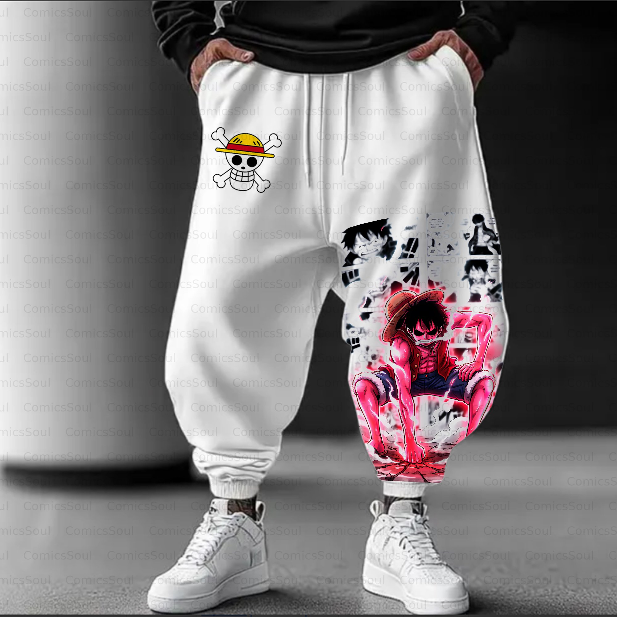 Unisex Casual Streetwear Plush Pants
