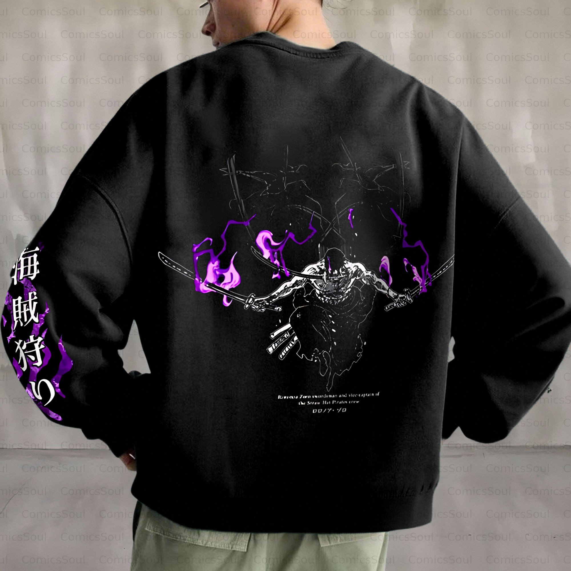Plus Velvet Unisex Anime Inspired Vintage Sweatshirt