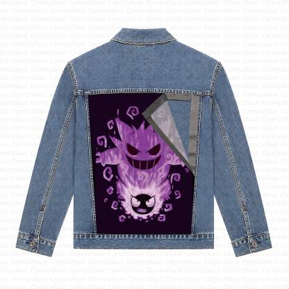 Pokémon Unisex Retro Anime Jacket - Velcro Back with Detachable Replaceable Panel