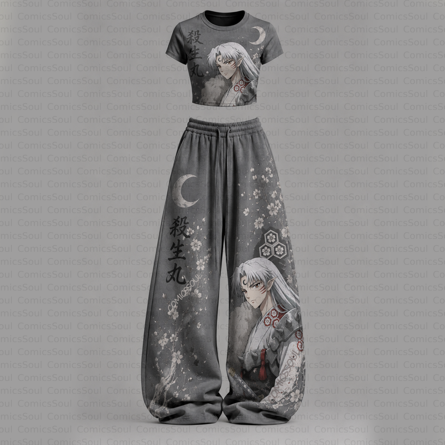 Inuyasha T-Shirt & Elasticated Trousers Two-Piece Set