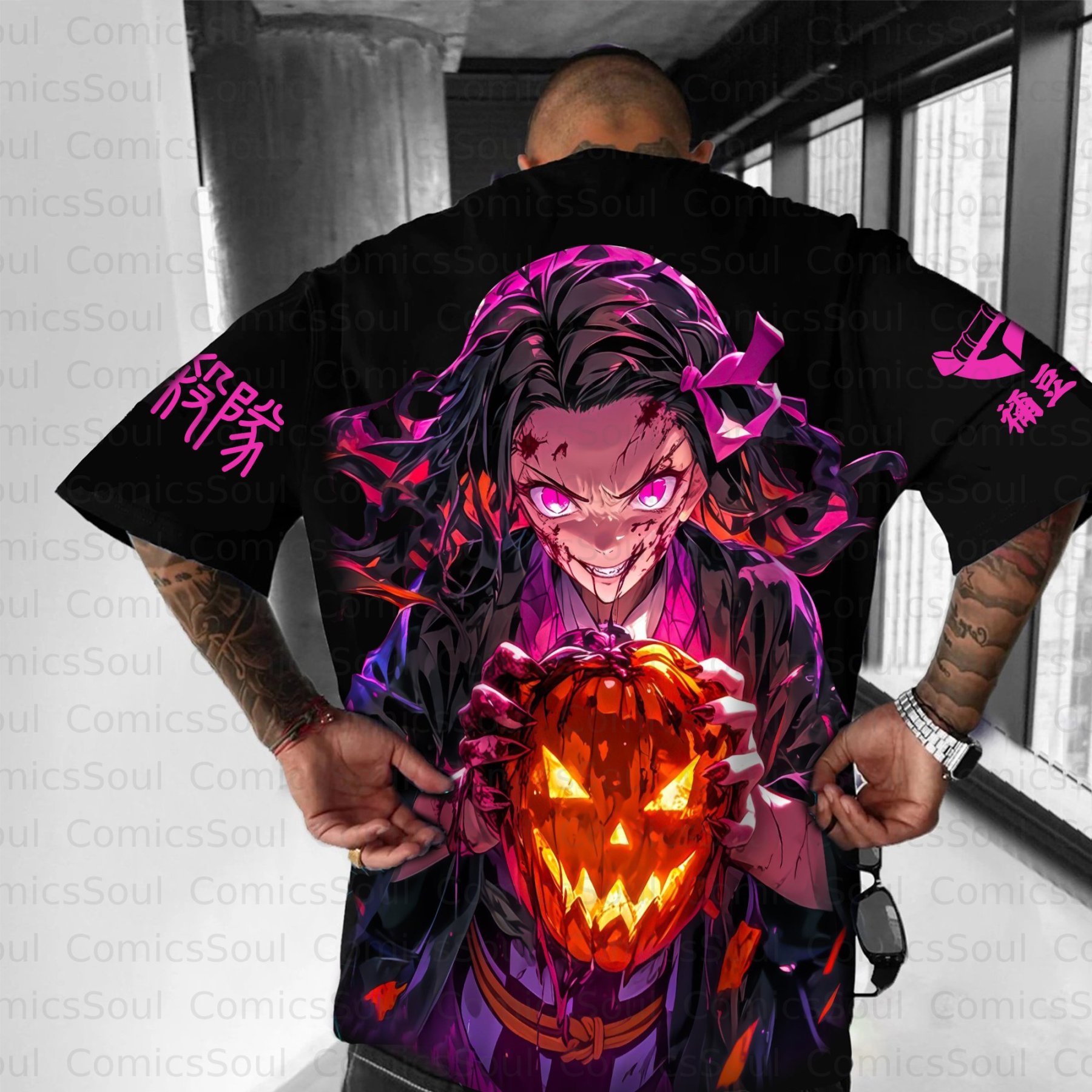 Unisex Anime Halloween Inspired Vintage T-Shirt