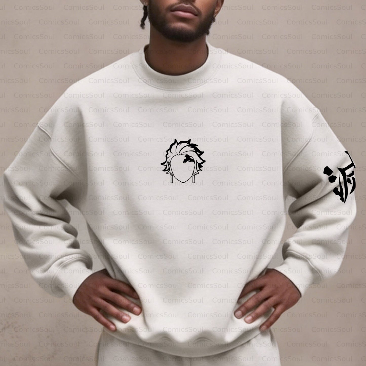 Plus Velvet Unisex Anime Inspired Vintage Sweatshirt