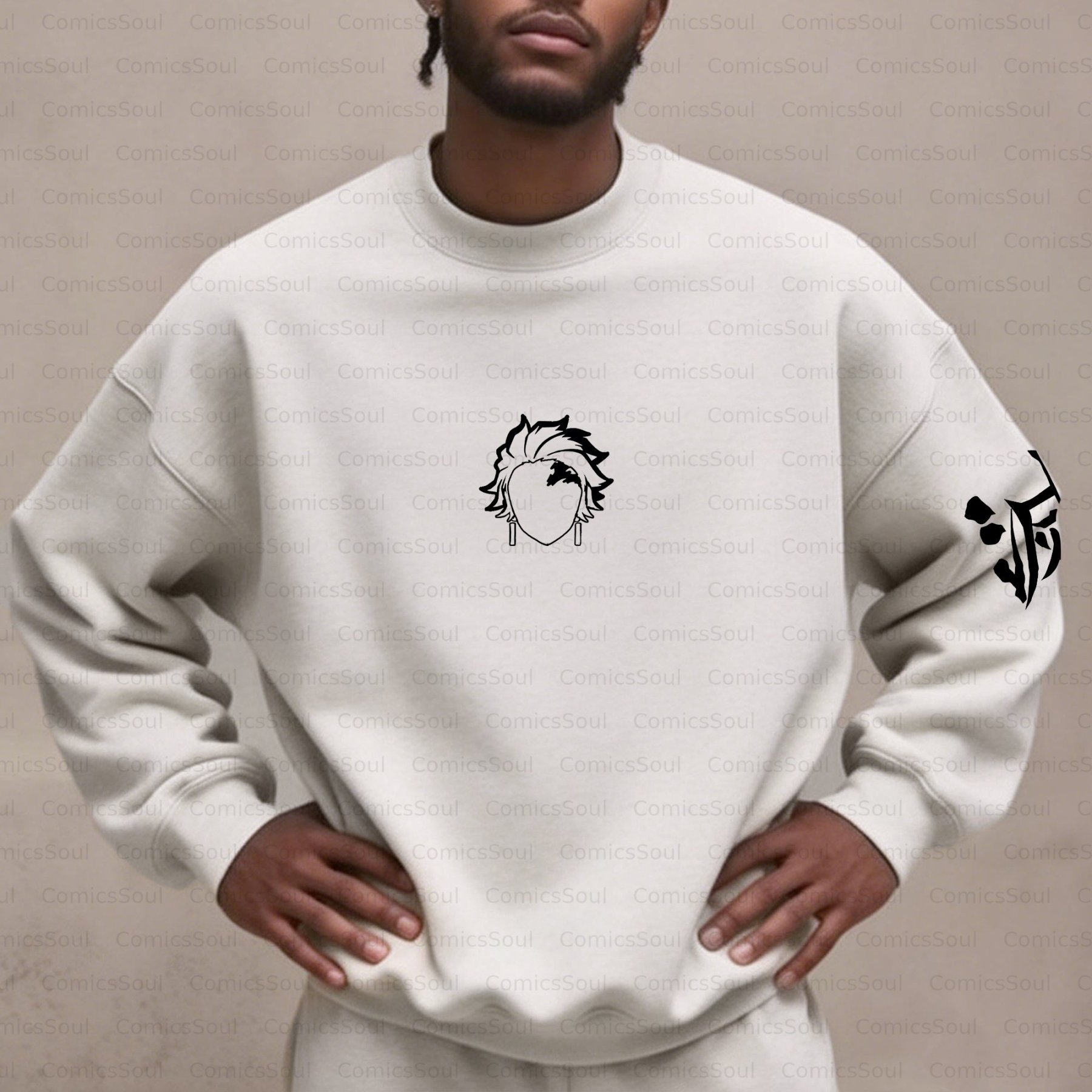 Plus Velvet Unisex Anime Inspired Vintage Sweatshirt