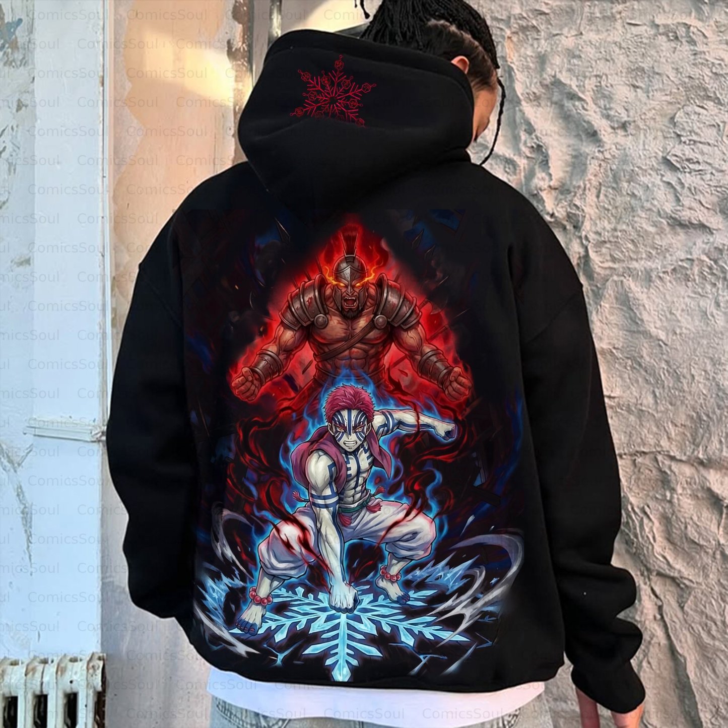 Plus Velvet Unisex Anime Graphic Streetwear Vintage Hoodie