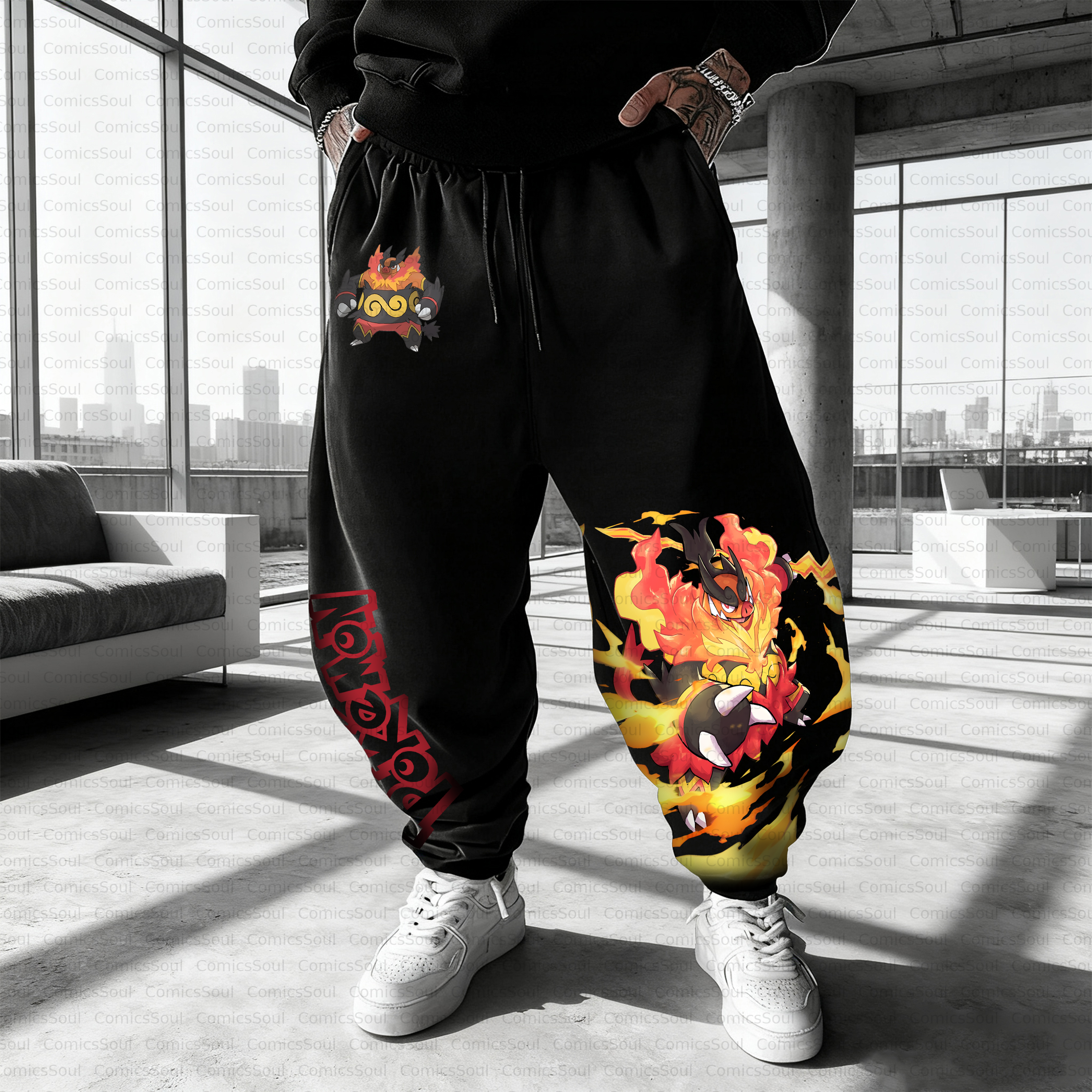 Unisex Casual Anime Streetwear Pant
