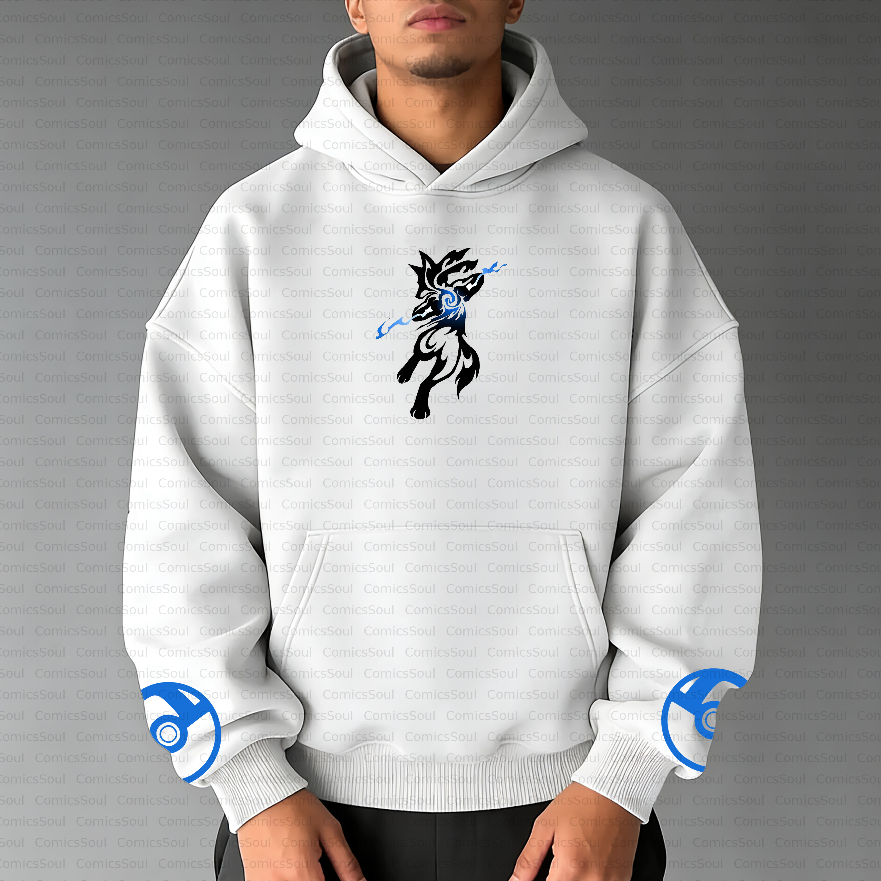 Unisex Anime Inspired Vintage Plush Hoodie