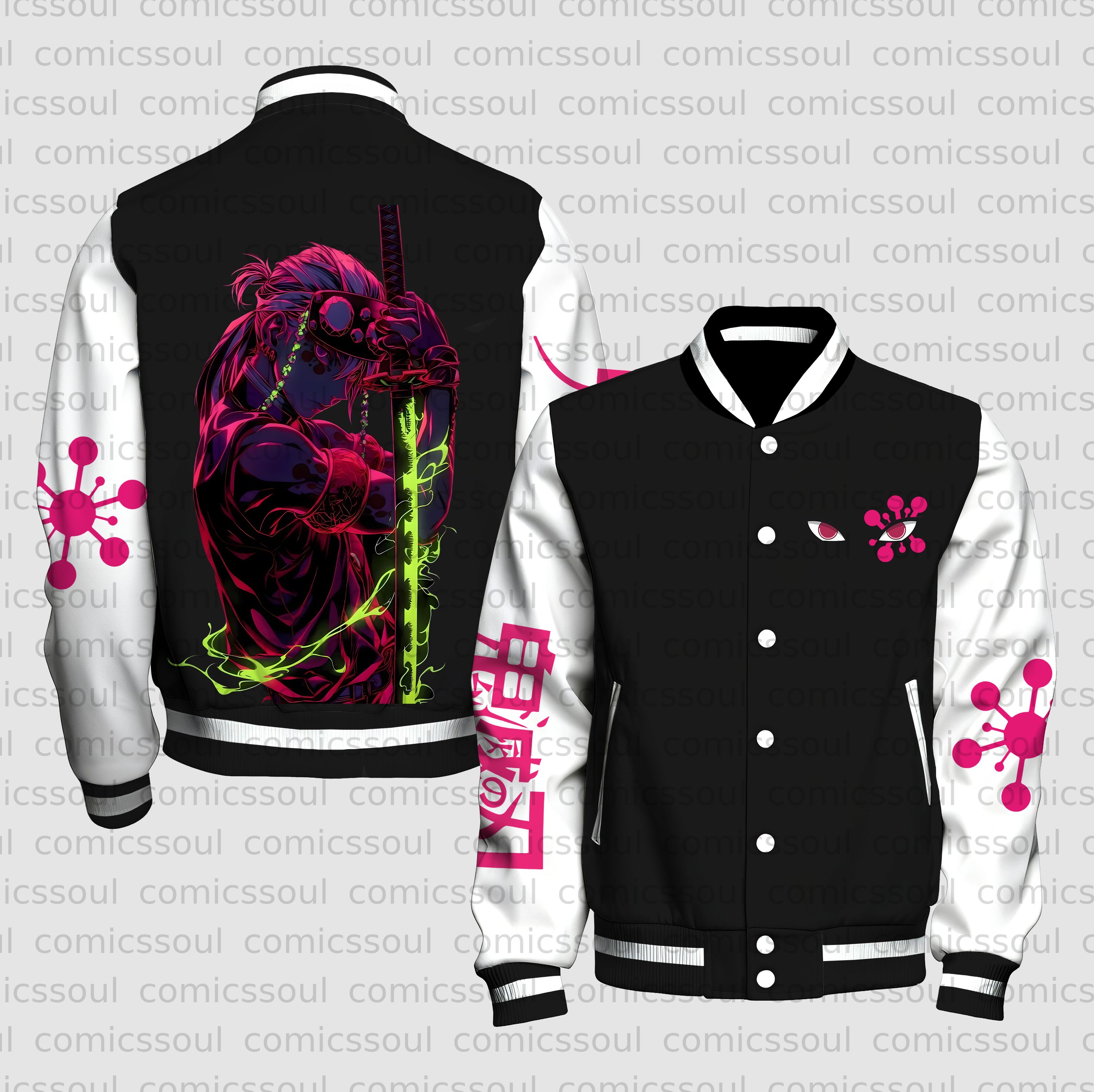 Unisex Vintage Anime Graphic Jacket