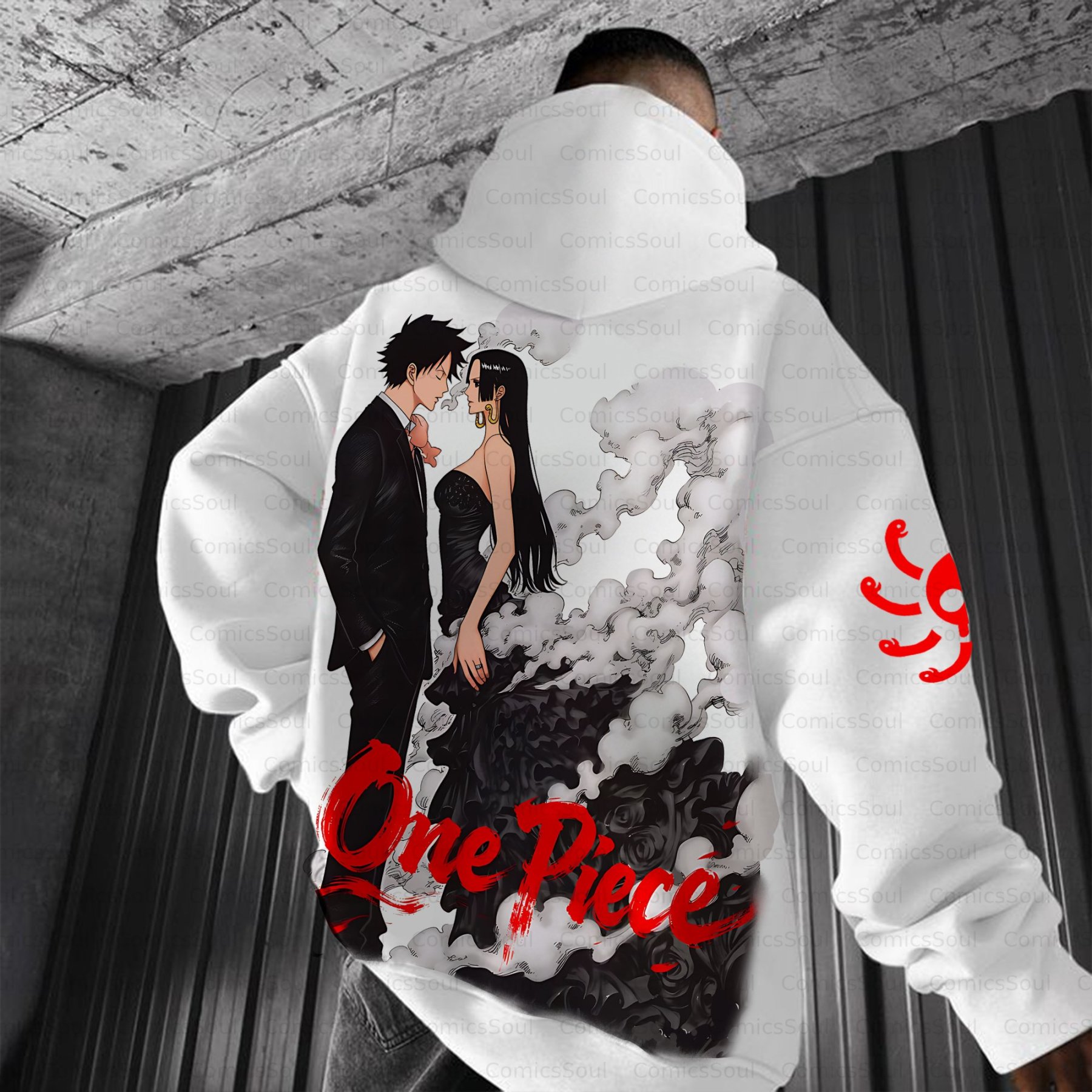 Plus Velvet Unisex Anime Graphic Streetwear Vintage Hoodie