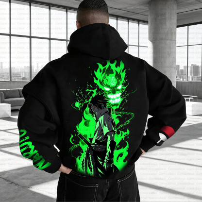 Unisex Anime Inspired Vintage Plush Hoodie