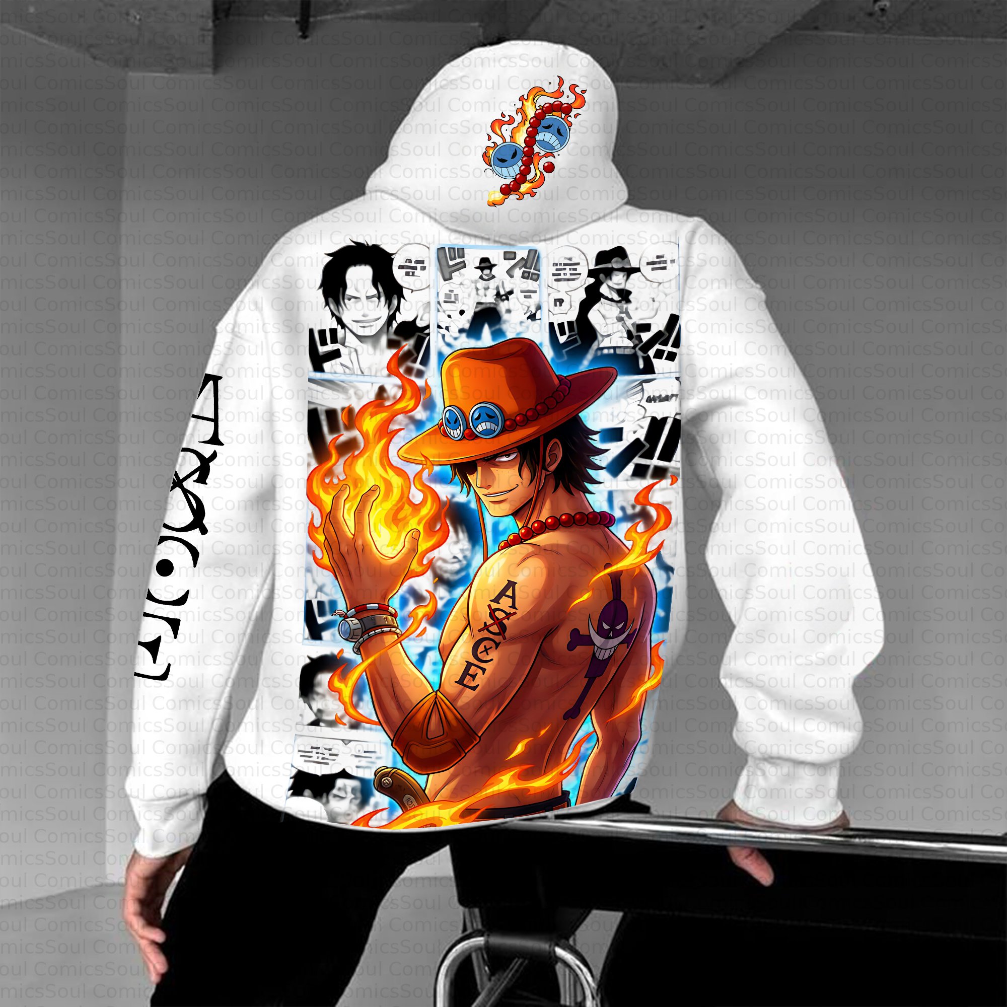 Plus Velvet Unisex Anime Graphic Streetwear Vintage Hoodie