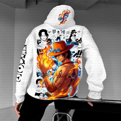 Plus Velvet Unisex Anime Graphic Streetwear Vintage Hoodie