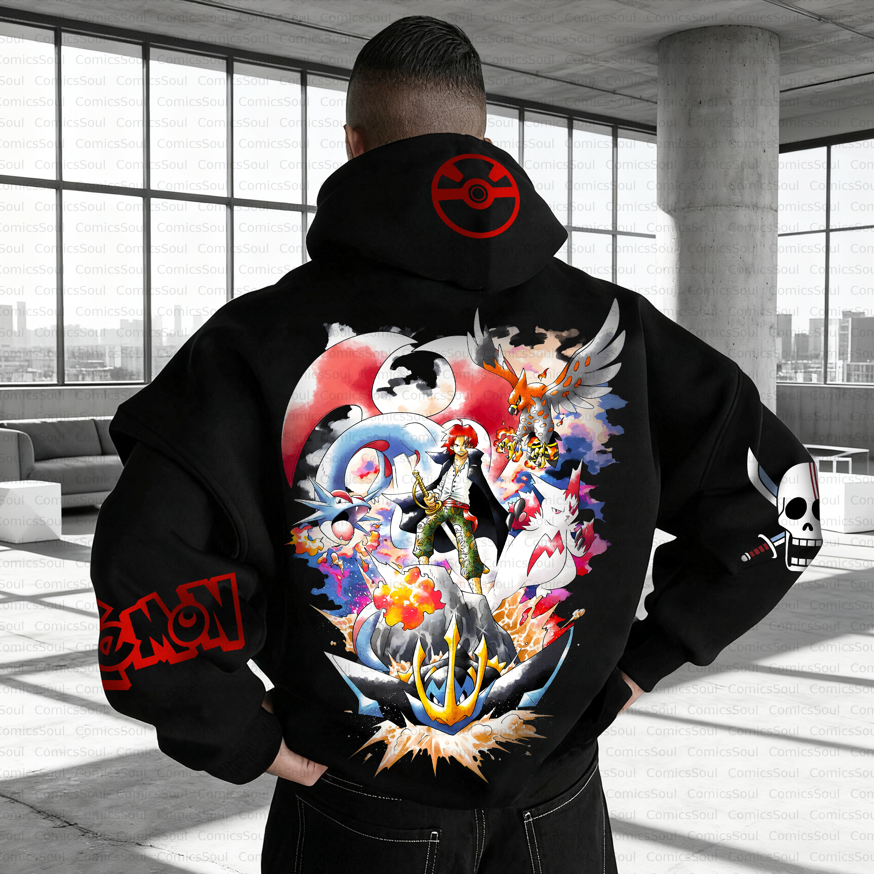 Unisex Anime Inspired Vintage Plush Hoodie