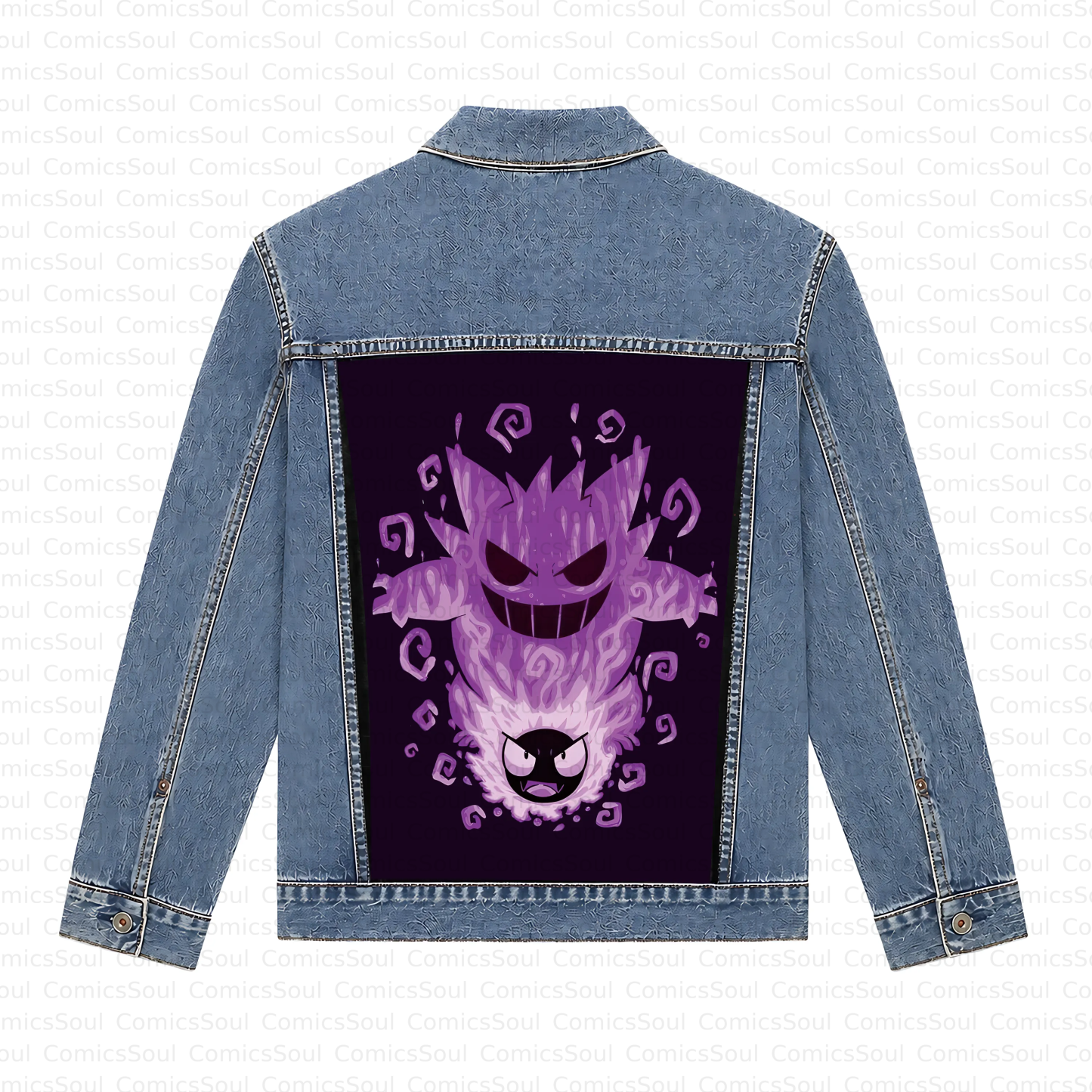 Pokémon Unisex Retro Anime Jacket - Velcro Back with Detachable Replaceable Panel