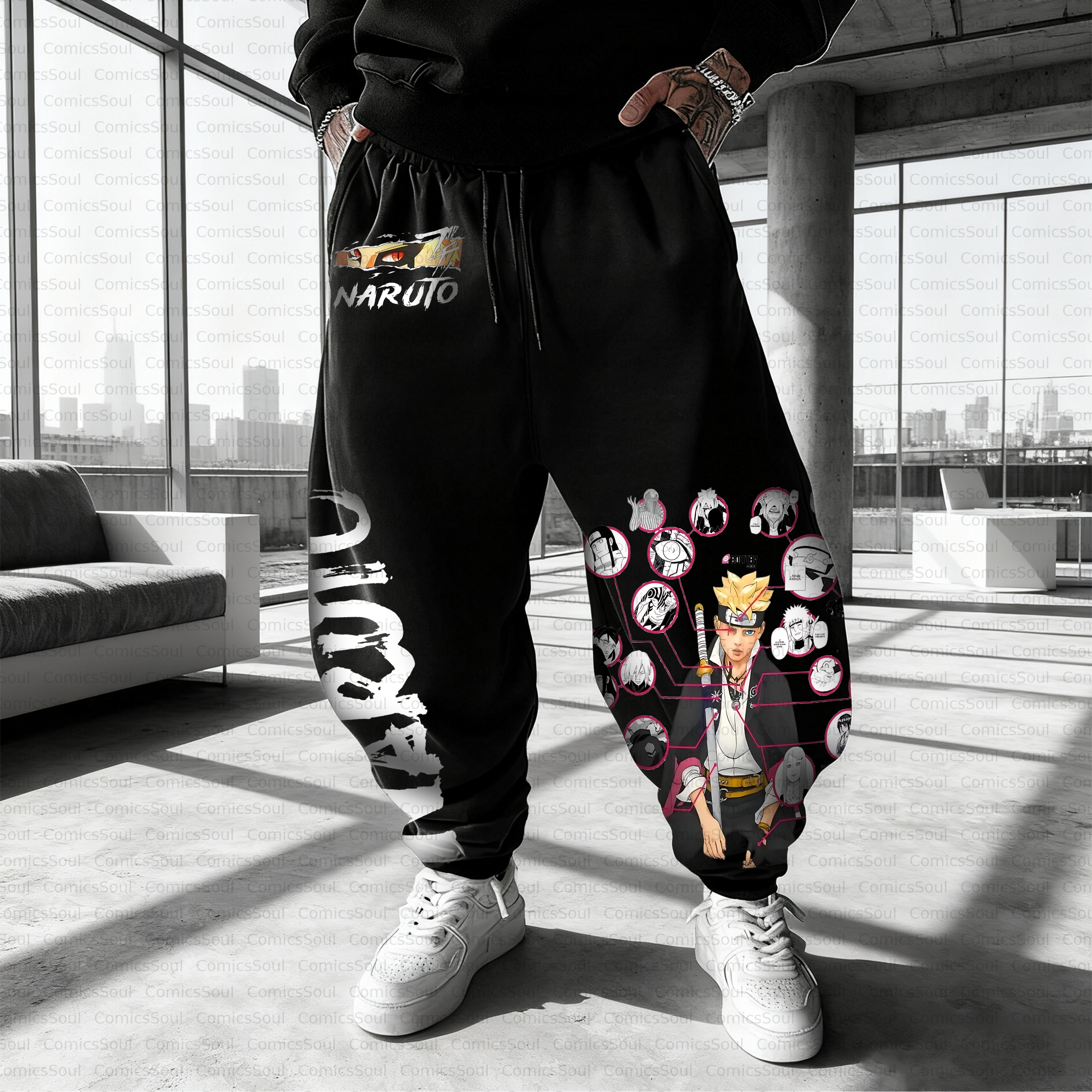 Unisex Casual Anime Streetwear Pant