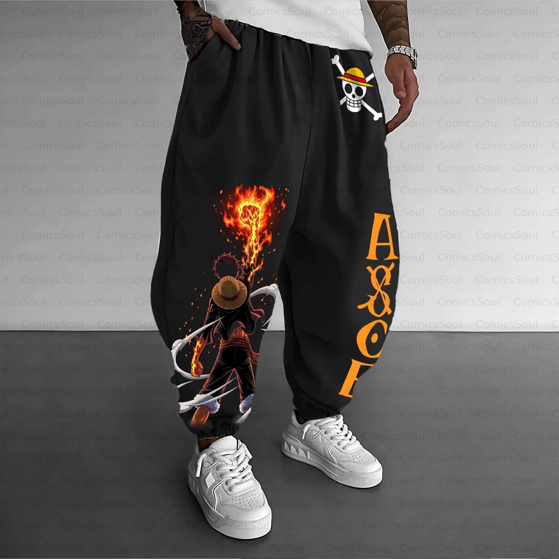 Unisex Casual Streetwear Plush Pants