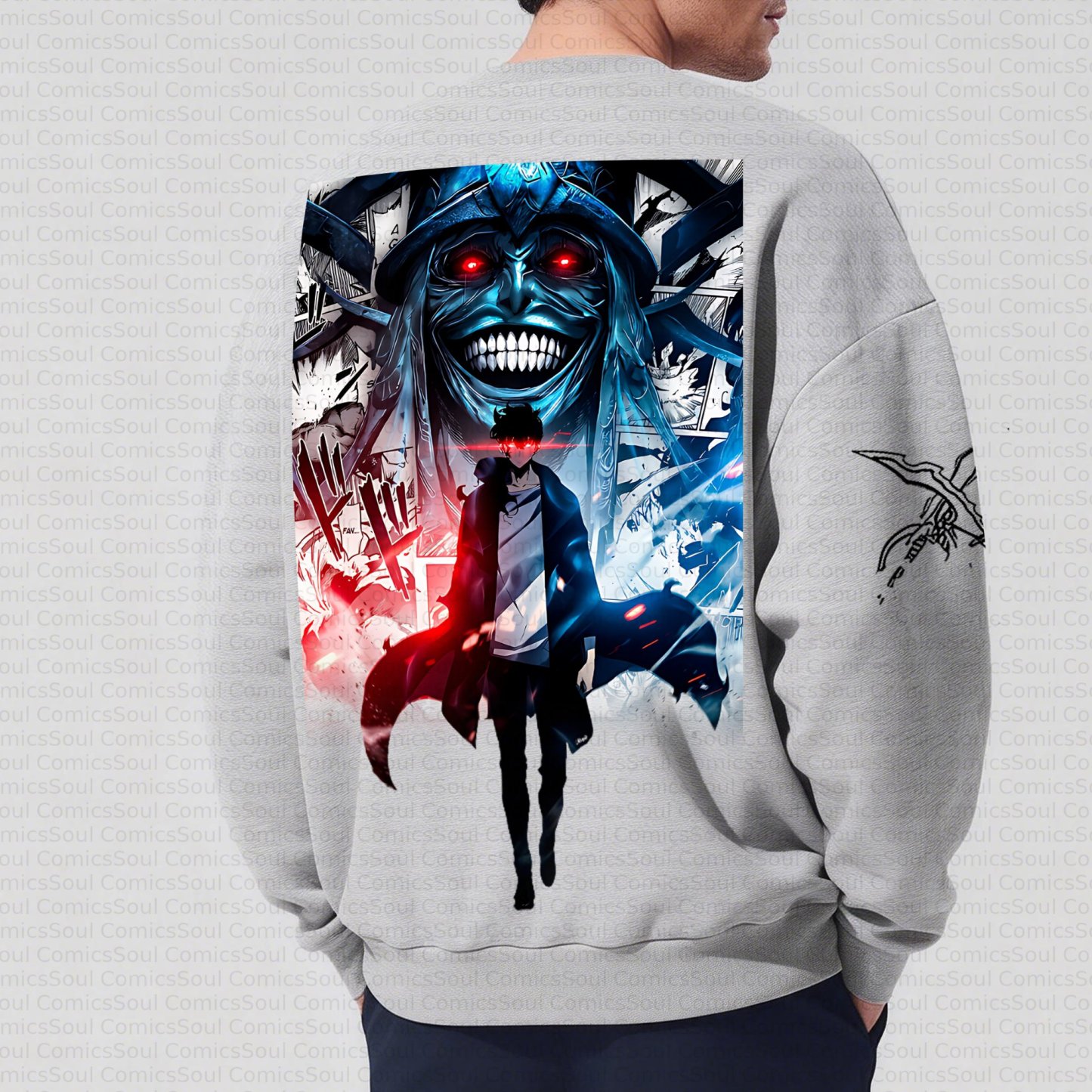 Plus Velvet Unisex Anime Inspired Vintage Sweatshirt