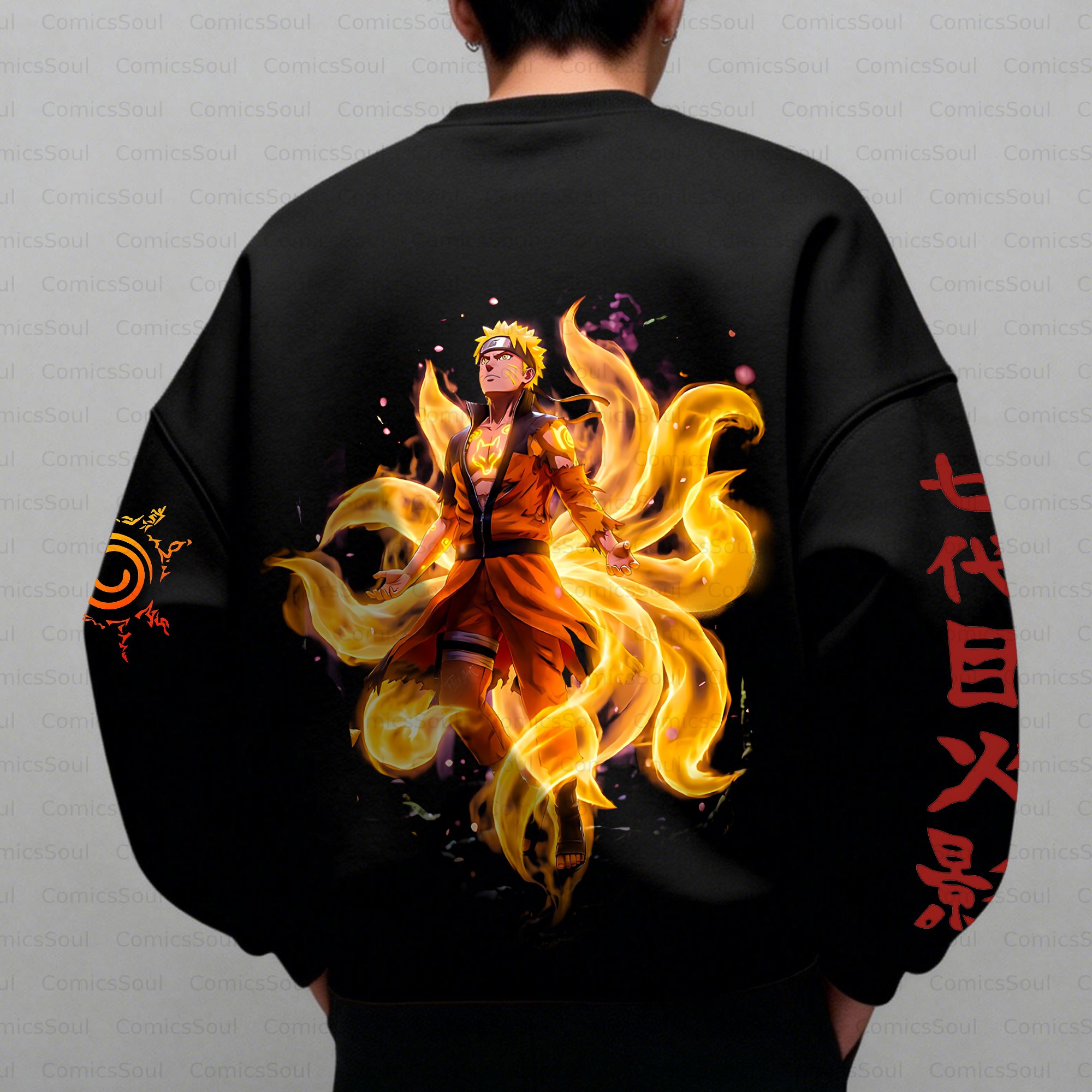 Plus Velvet Unisex Anime Inspired Vintage Sweatshirt