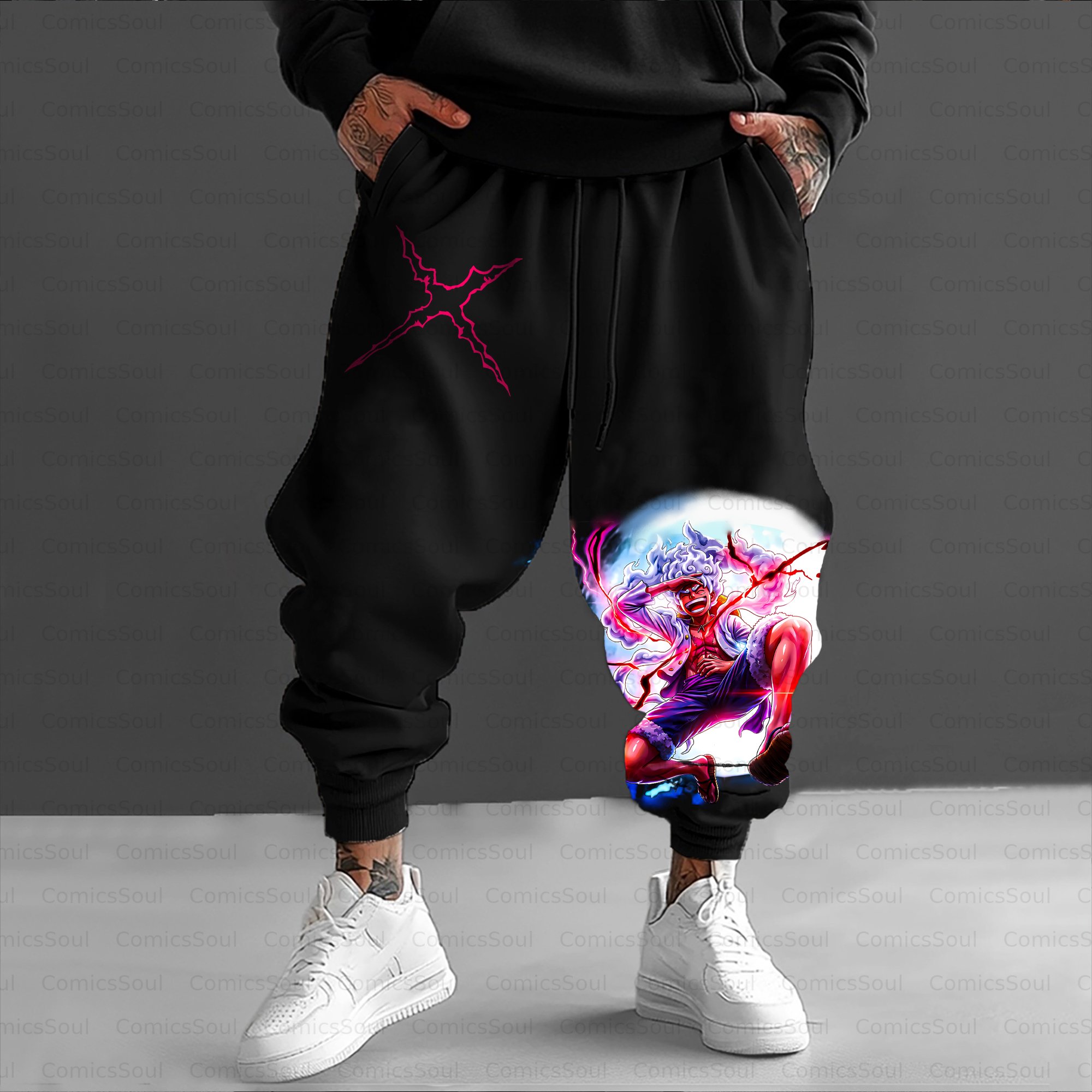 Unisex Casual Streetwear Plush Pants