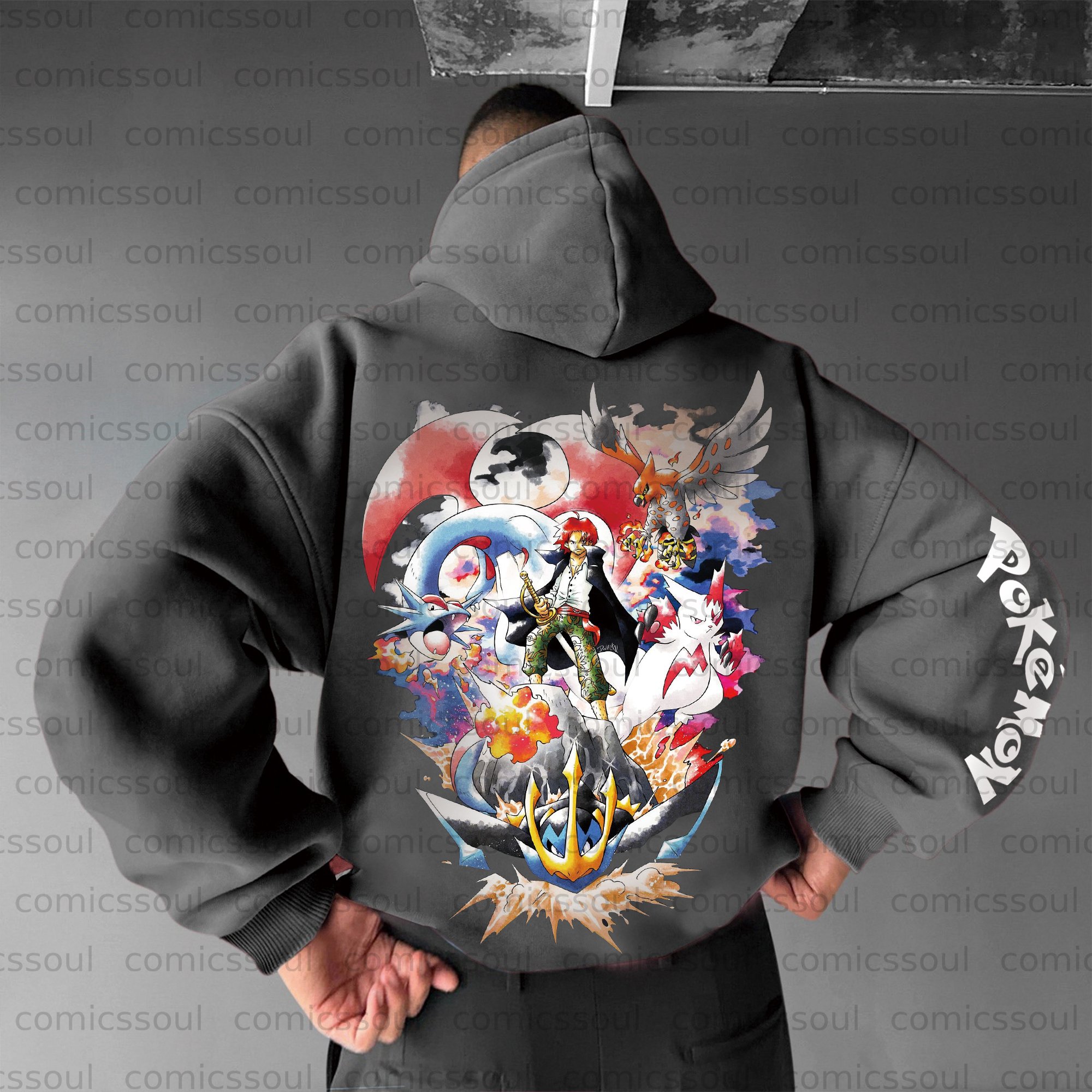 Unisex Anime Graphic Streetwear Vintage Plush Hoodie