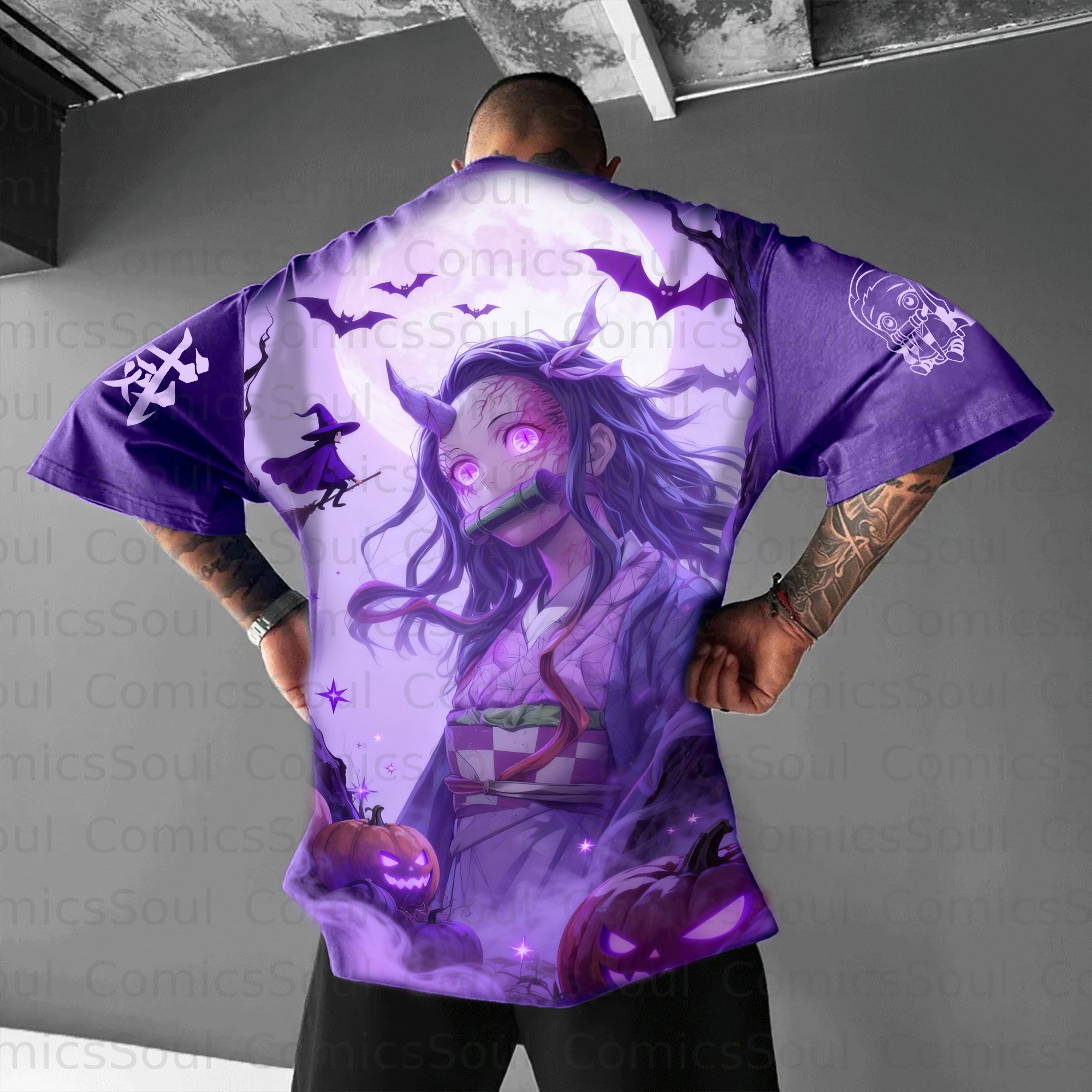 Unisex Anime Halloween Inspired Vintage T-Shirt