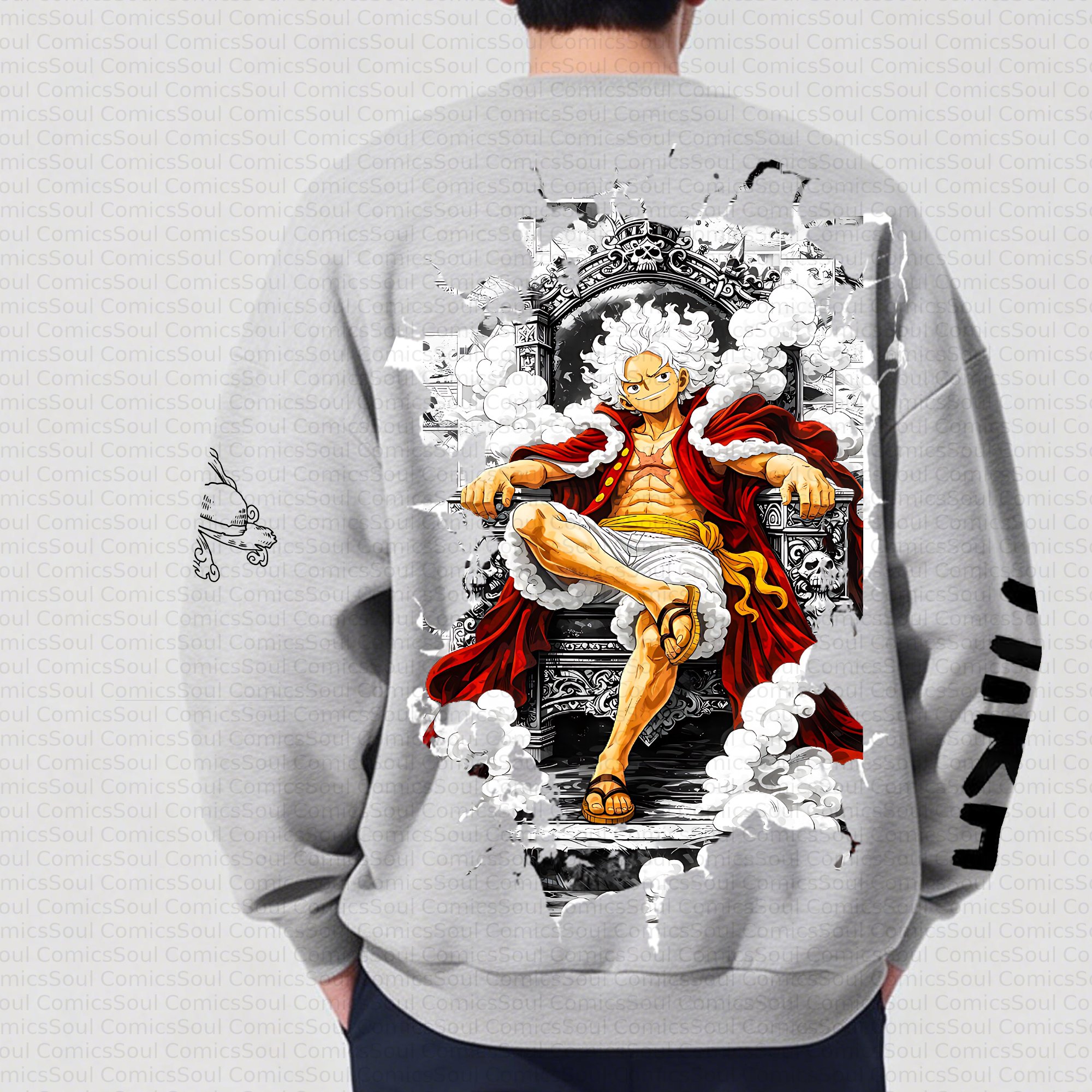 Plus Velvet Unisex Anime Inspired Vintage Sweatshirt