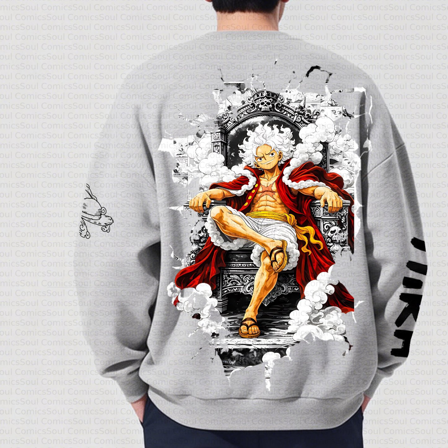 Plus Velvet Unisex Anime Inspired Vintage Sweatshirt
