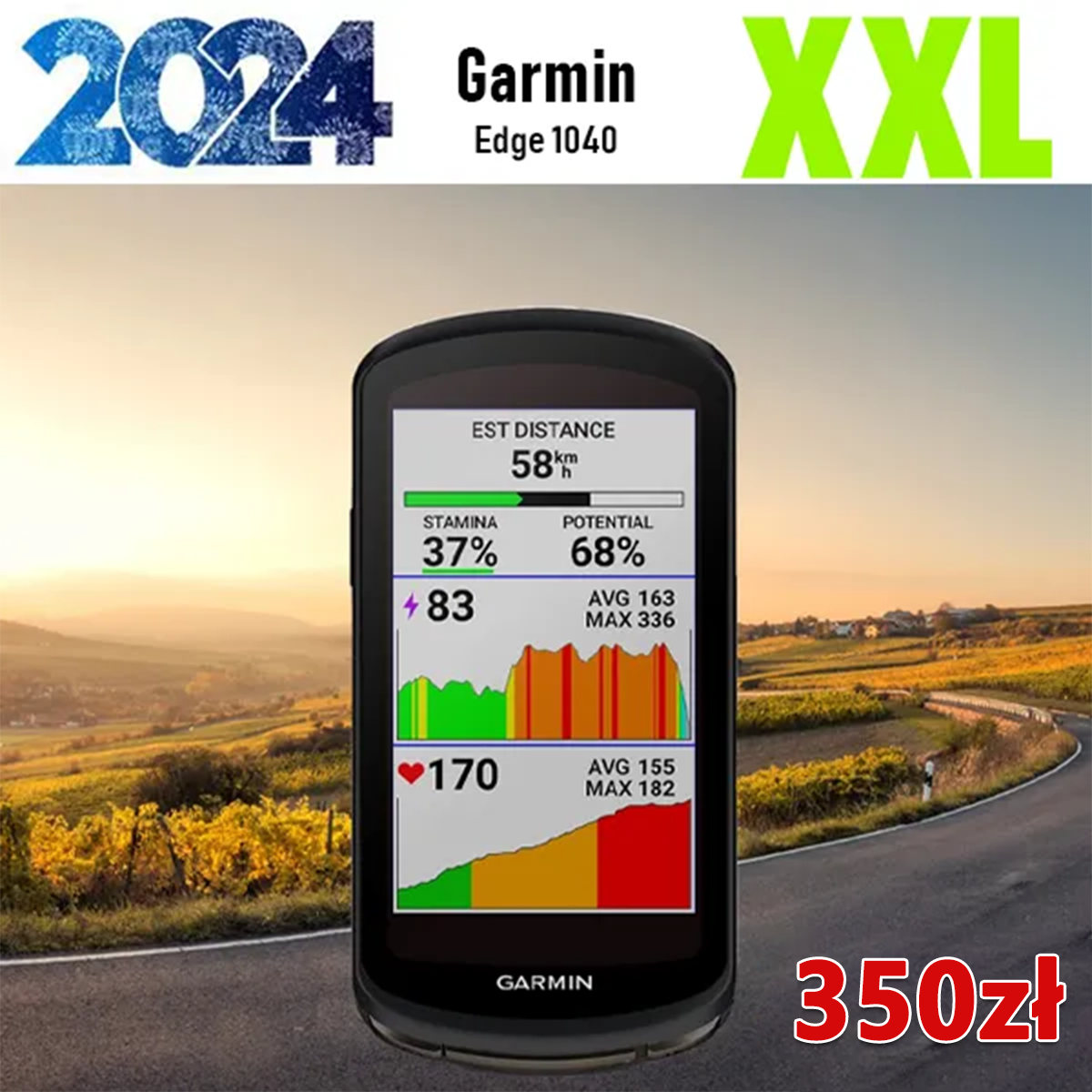 [-90% zniżki] Garmin Edge 1040 / Edge 1040 Solarny licznik rowerowy GPS!