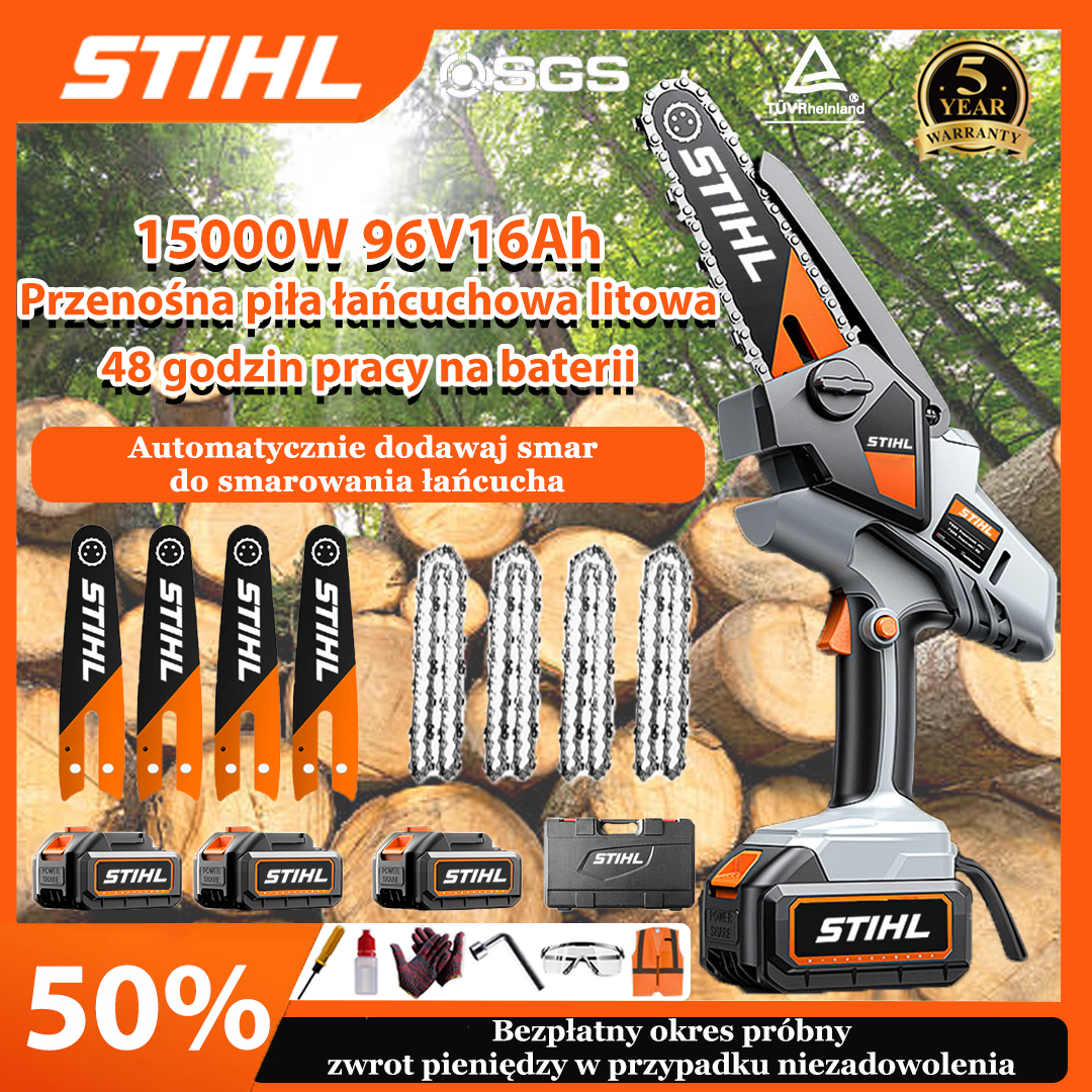  Przenośna piła łańcuchowa STIHL 12000W z akumulatorem litowym