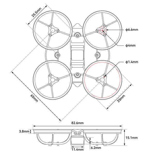 BETAFPV Air65 II Brushless Whoop Frame