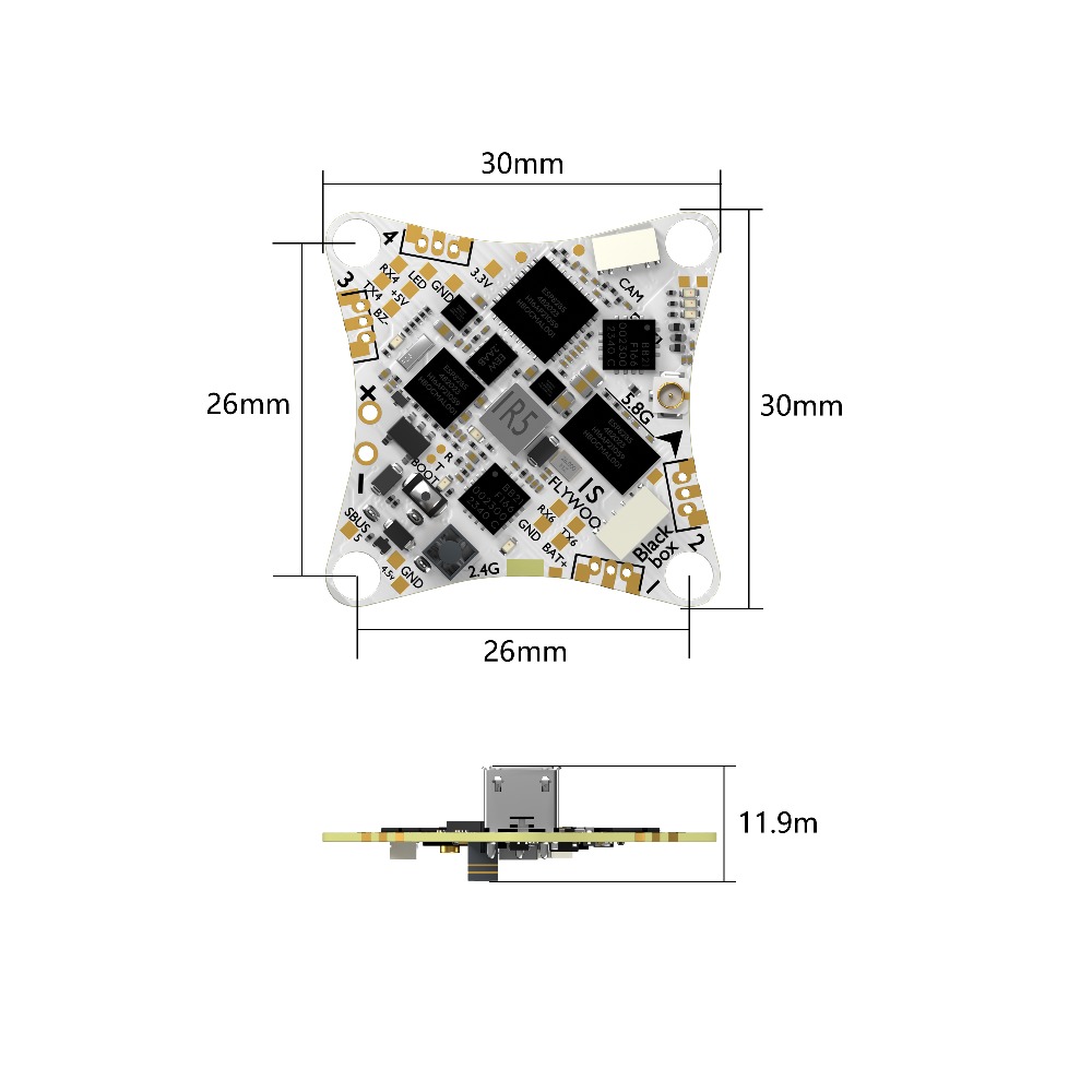 Flywoo GOKU F405 ERVT 1S 5A 5-in-1 400mw ELRS AIO-HPXGRC