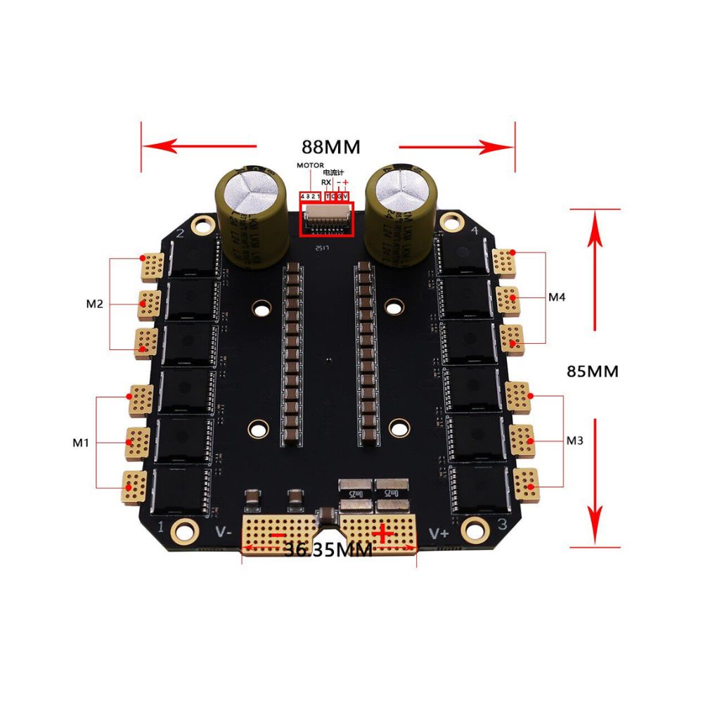 HAKRC 42123 6S-12S 100A 4-in-1 ESC 