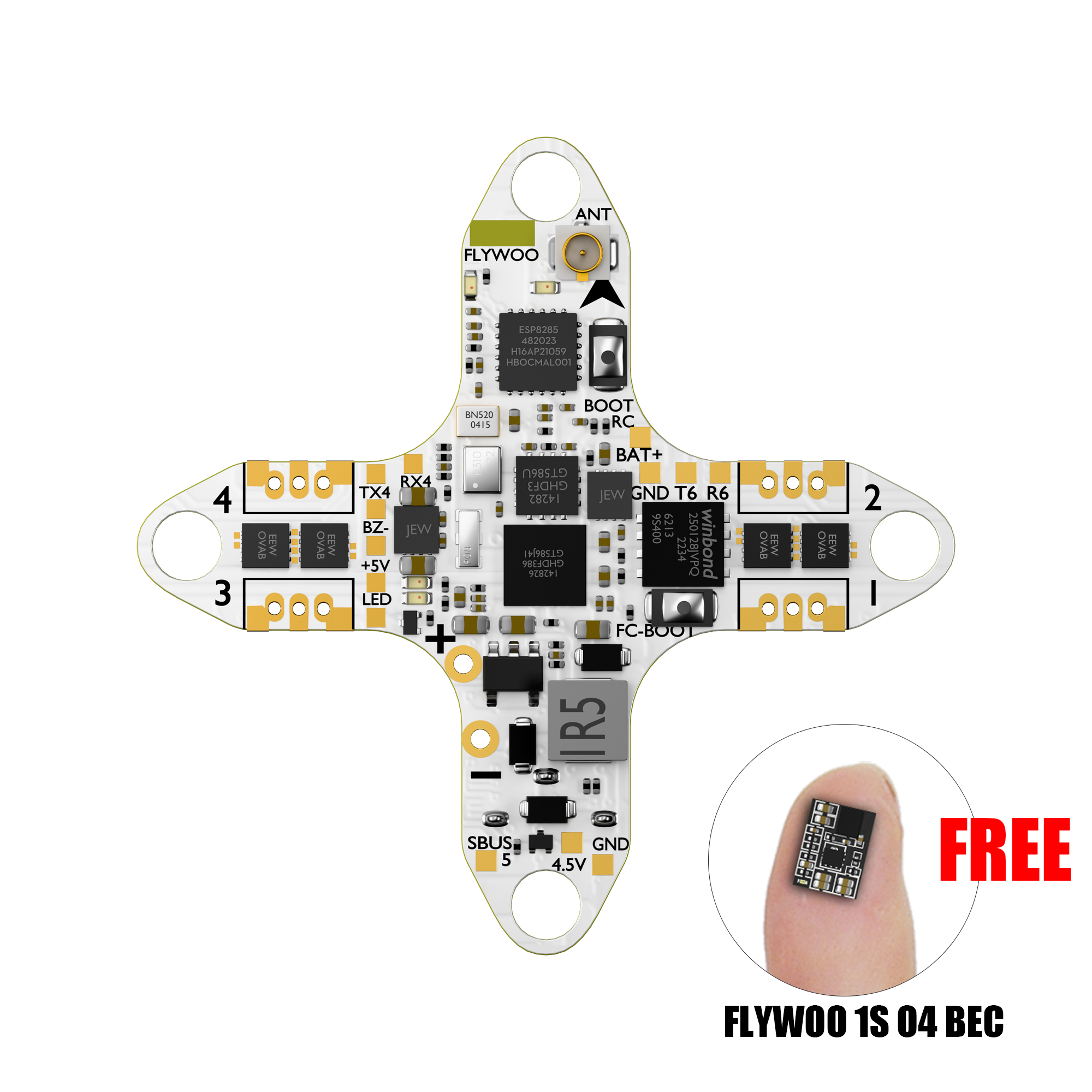 Flywoo GOKU F405 HD 1S 5A ELRS AIO V2.0 For DJI O4 / walksnail / HDZero