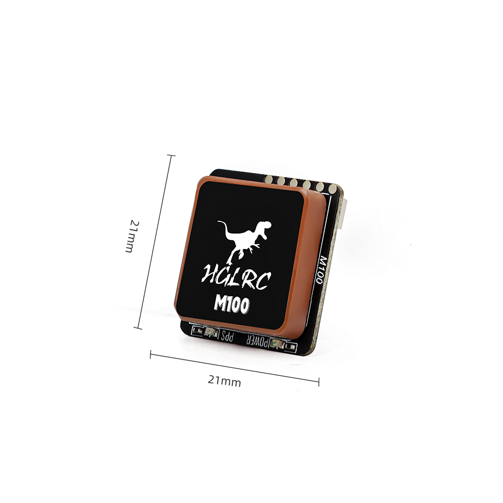 HGLRC M100-5883 M10 GPS Module with Compass Ceramic Antenna on-board LED Indicators 21x21mm