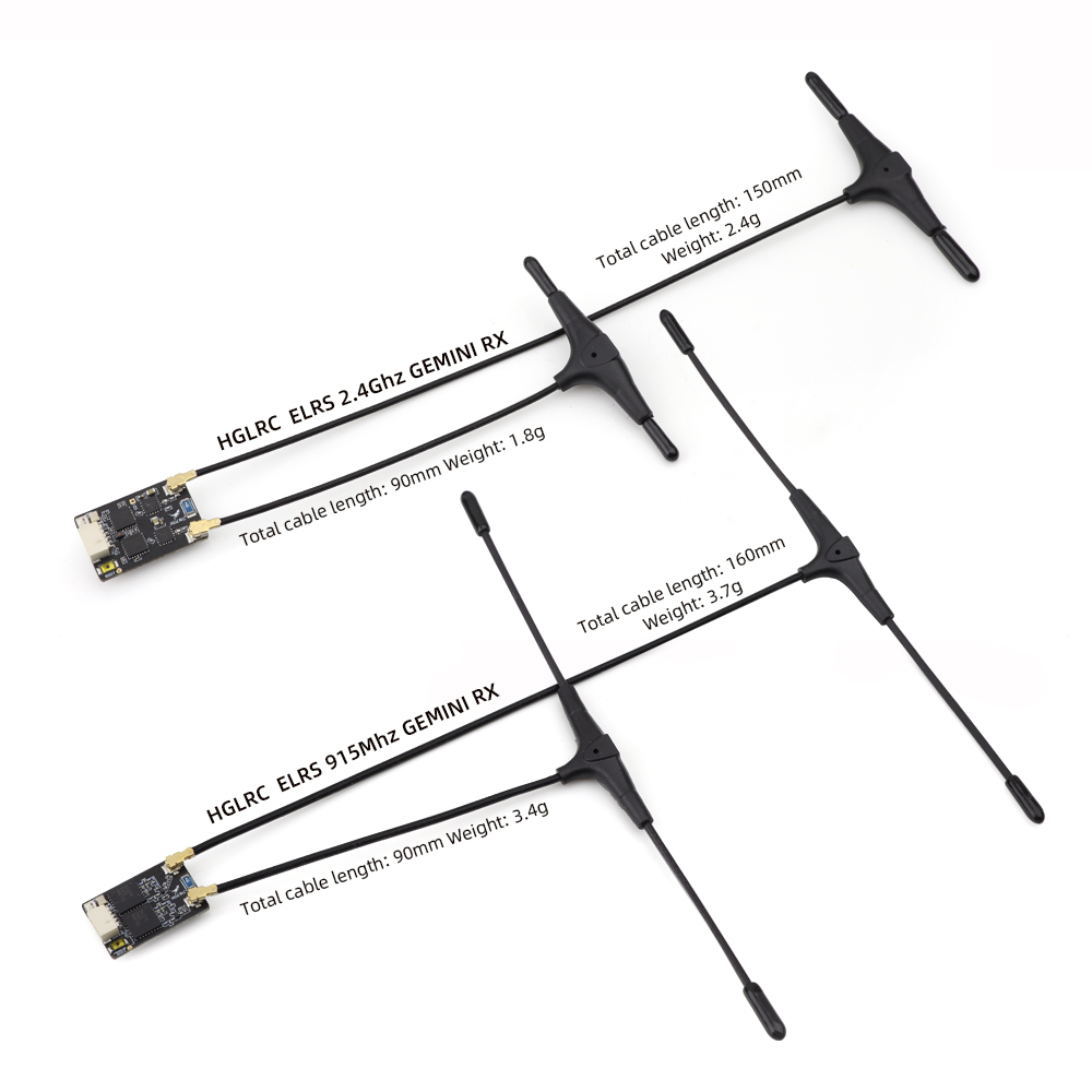 HGLRC ELRS GEMINI RX Dual Receiver 2.4G/915Mhz 