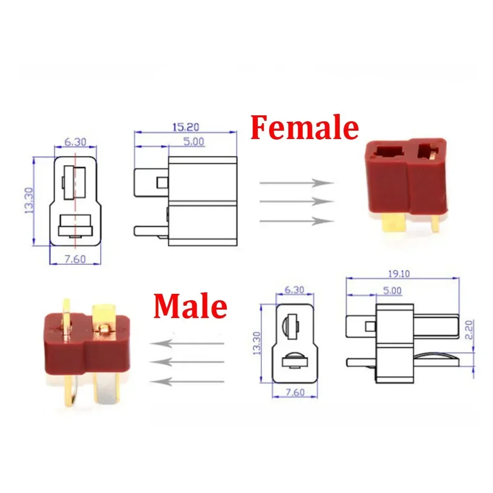 T Plug Mannelijke Vrouwelijke Set