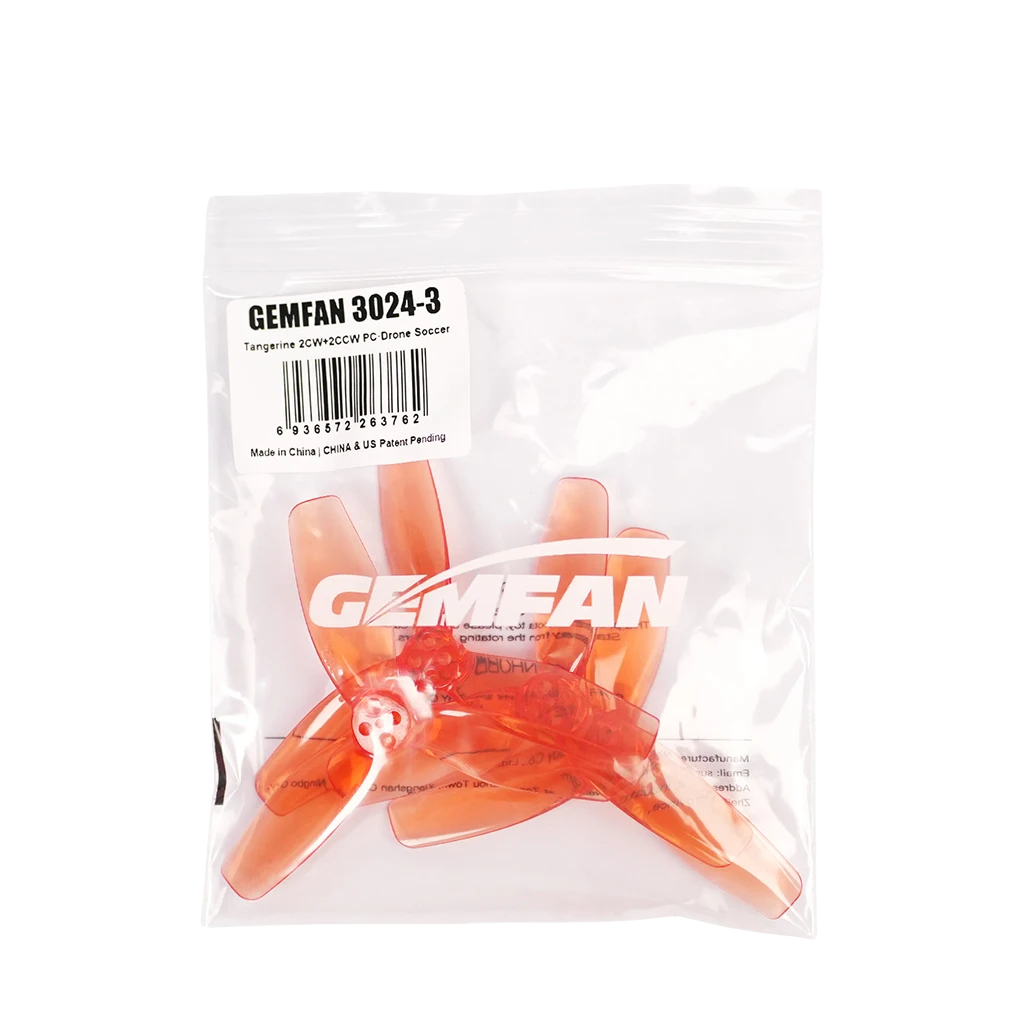 Gemfan 3024-3 Propeller,76mm pitch,for F9a-b,drone soccer