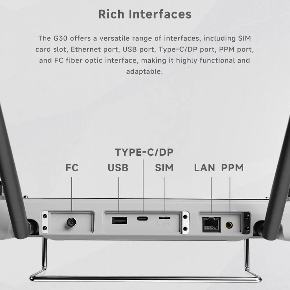 SKYDROID G30 Remote Control With GR03 Receiver 2.4G 5.8G Dual Frequency 10.1inch HD Screen 30KM Long Range Image Transmission-HPXGRC