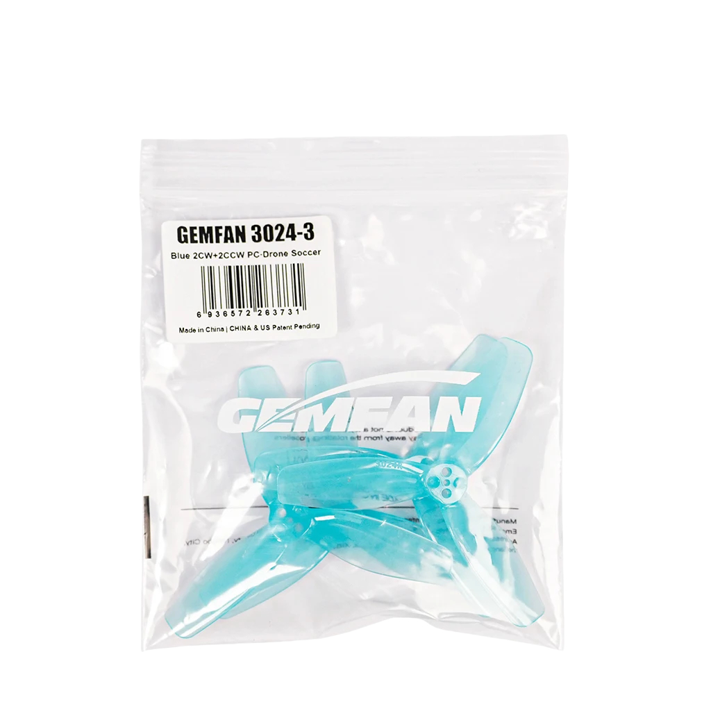 Gemfan 3024-3 Propeller,76mm pitch,for F9a-b,drone soccer