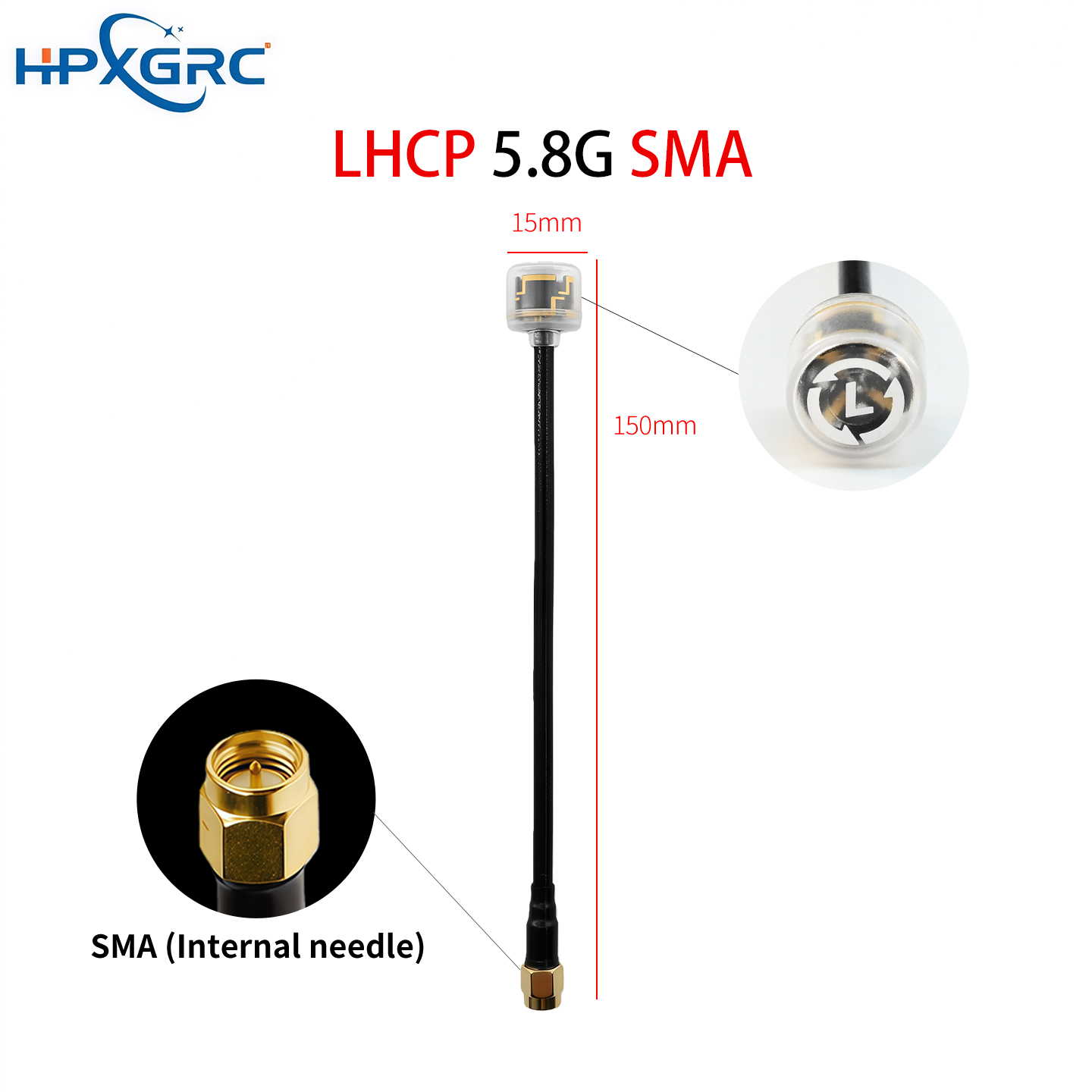 HPXGRC 5.8G Black Bear FPV Antenna V2 