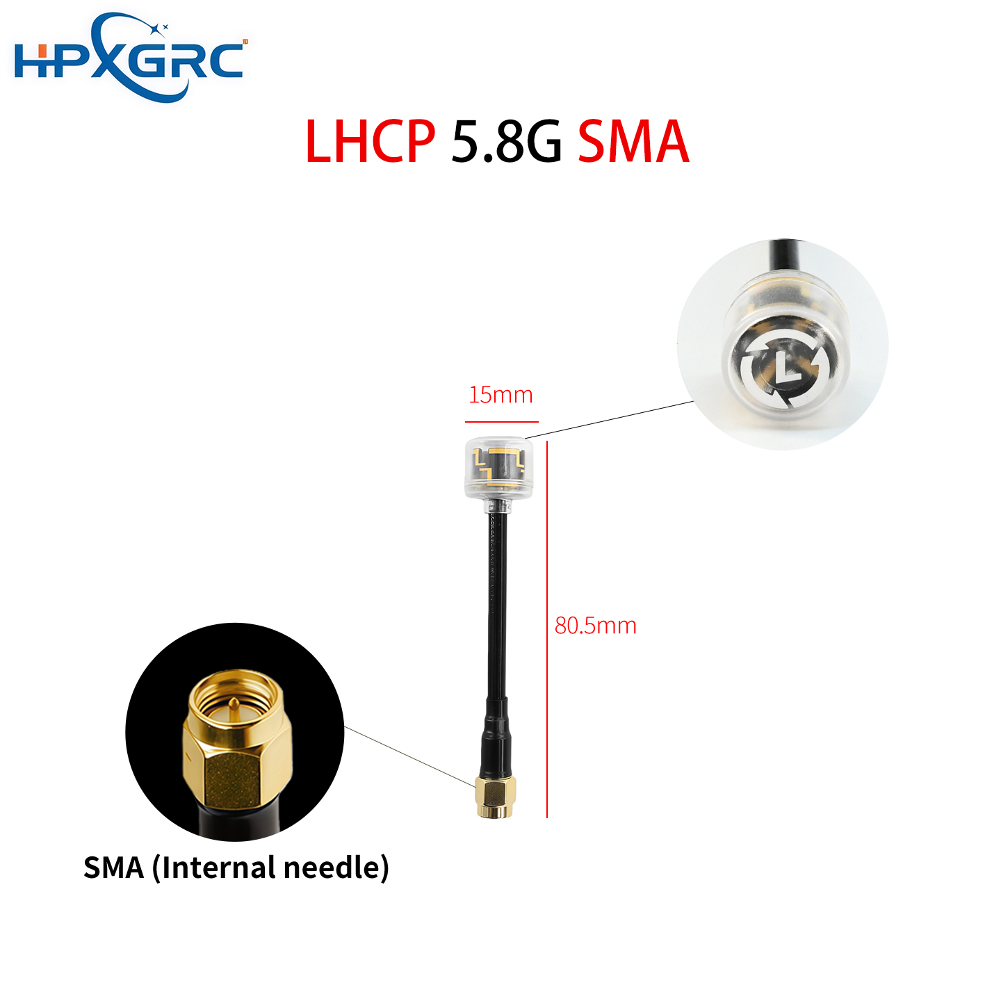 HPXGRC 5.8G Black Bear FPV Antenna V2 