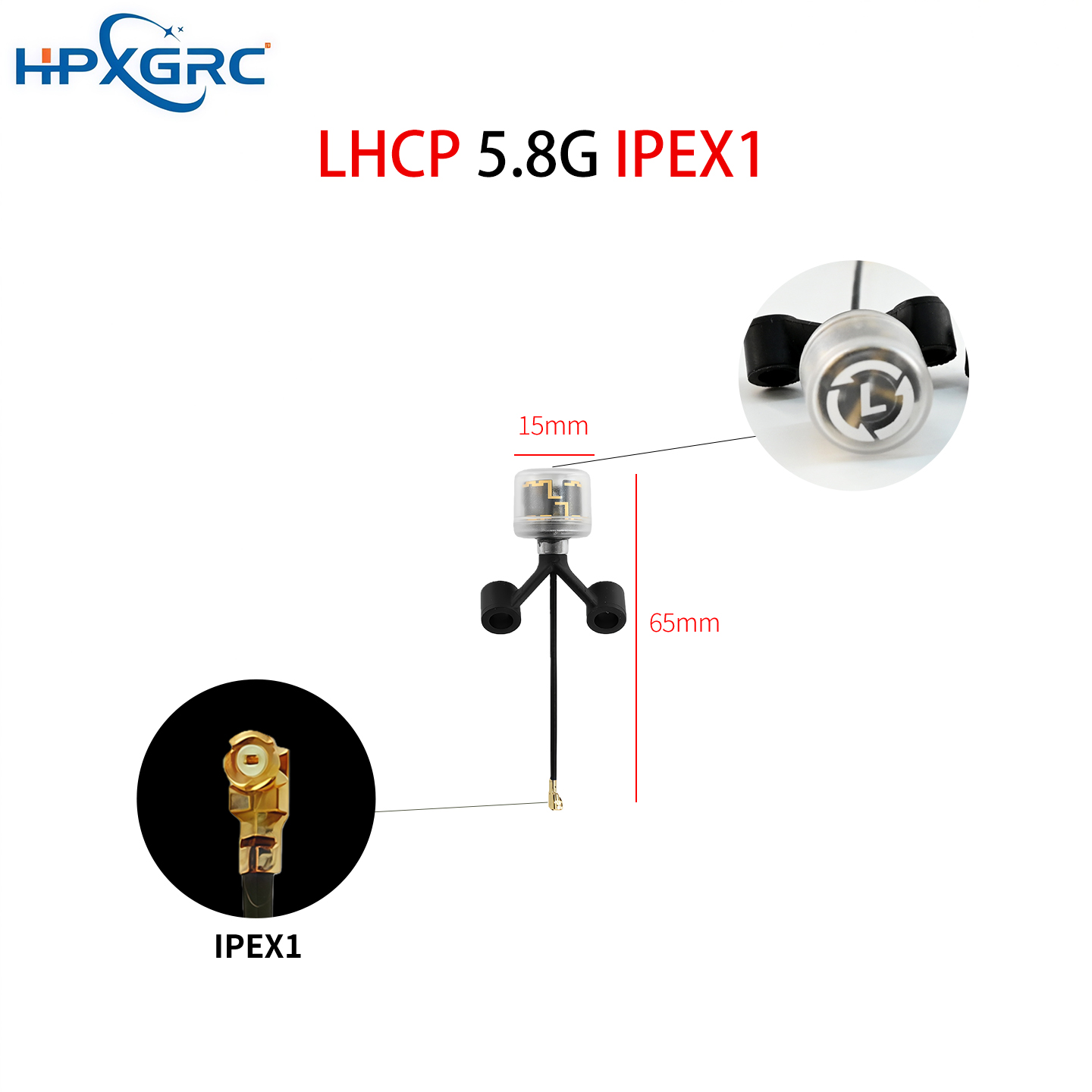 HPXGRC 5.8G Black Bear FPV Antenna V2 