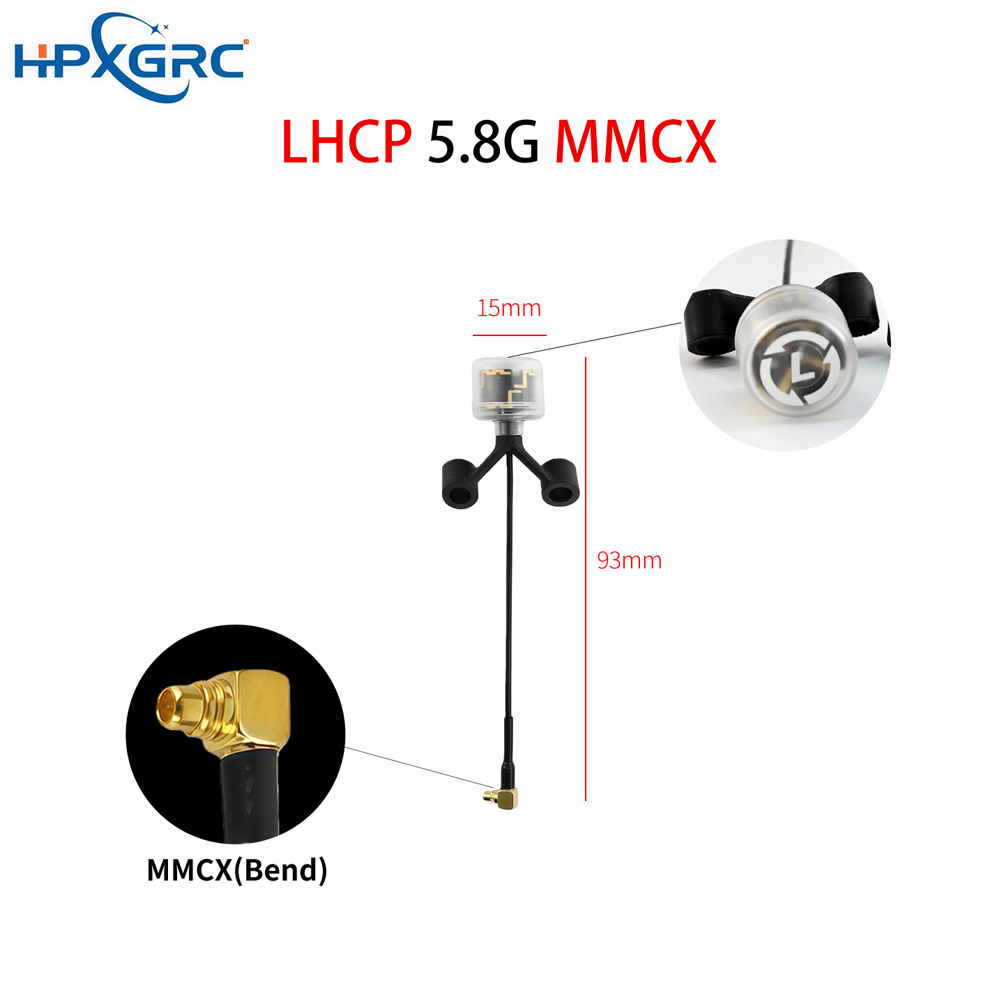 HPXGRC 5.8G Black Bear FPV Antenna V2 