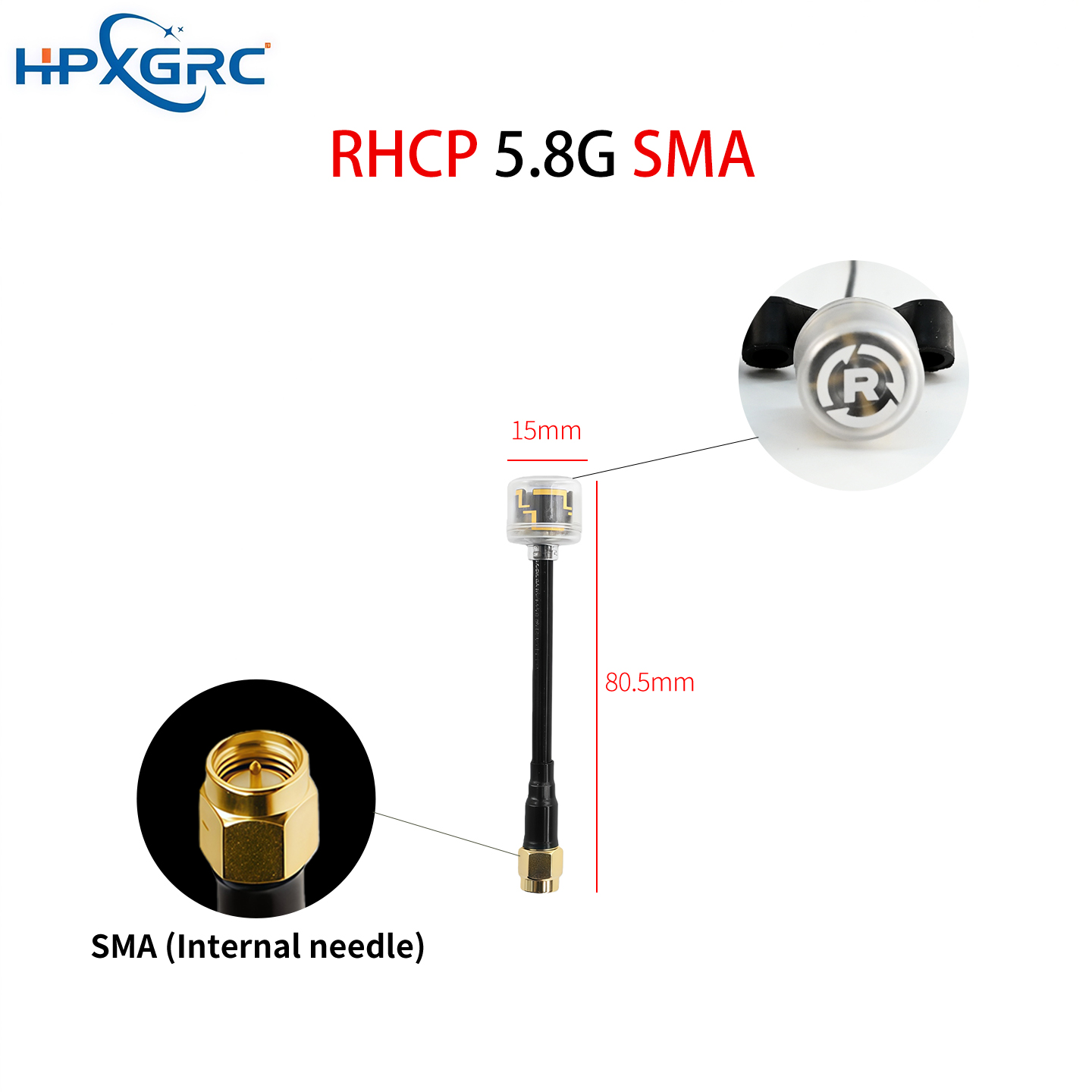 HPXGRC 5.8G Black Bear FPV Antenna V2 
