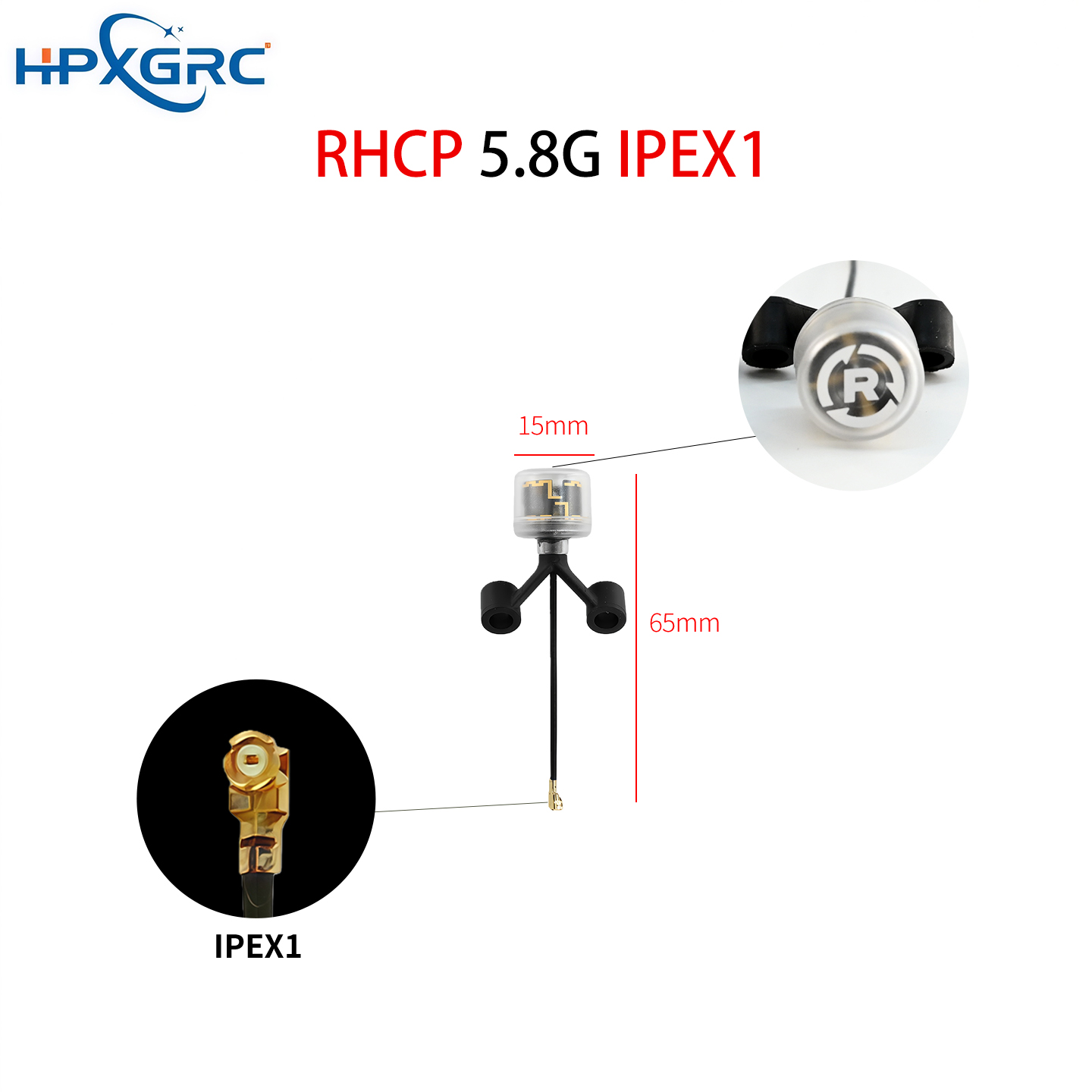 HPXGRC 5.8G Black Bear FPV Antenna V2 