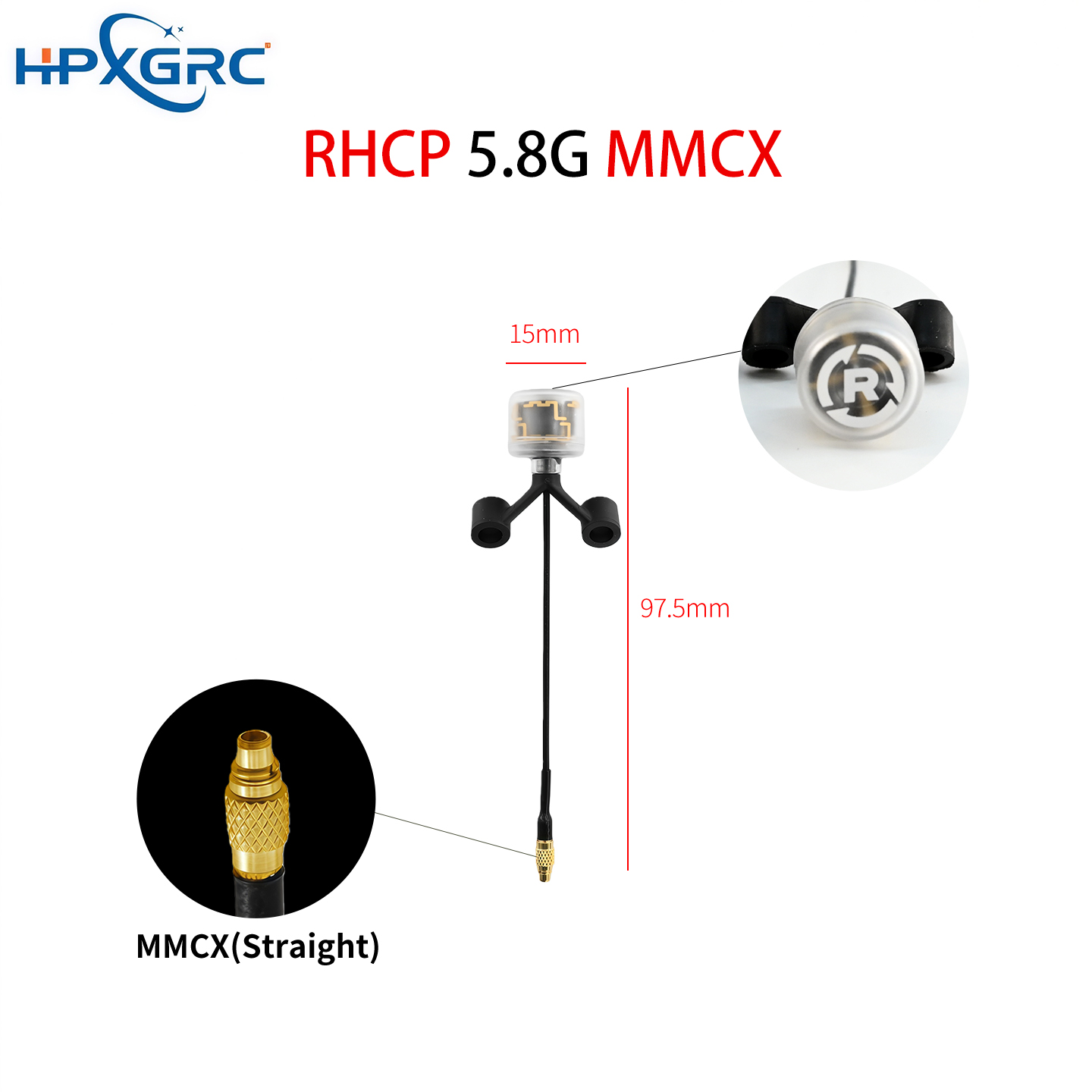 HPXGRC 5.8G Black Bear FPV Antenna V2 