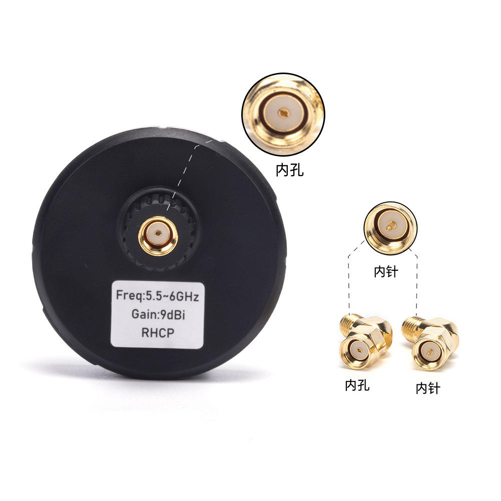 iFlight Pigeon 5.8G Circular Polarization Directional 9dBi Gain FPV Patch Antenna RP-SMA LHCP RHCP with 2PCS 45 Degree Adapter-HPXGRC