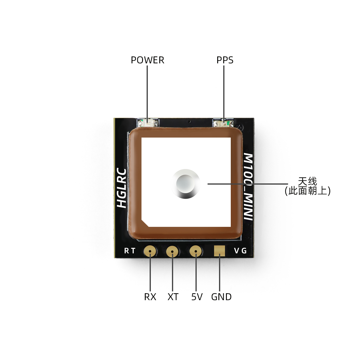HGLRC M100 MINI M10 GPS Module Built-in Ceramic Antenna 